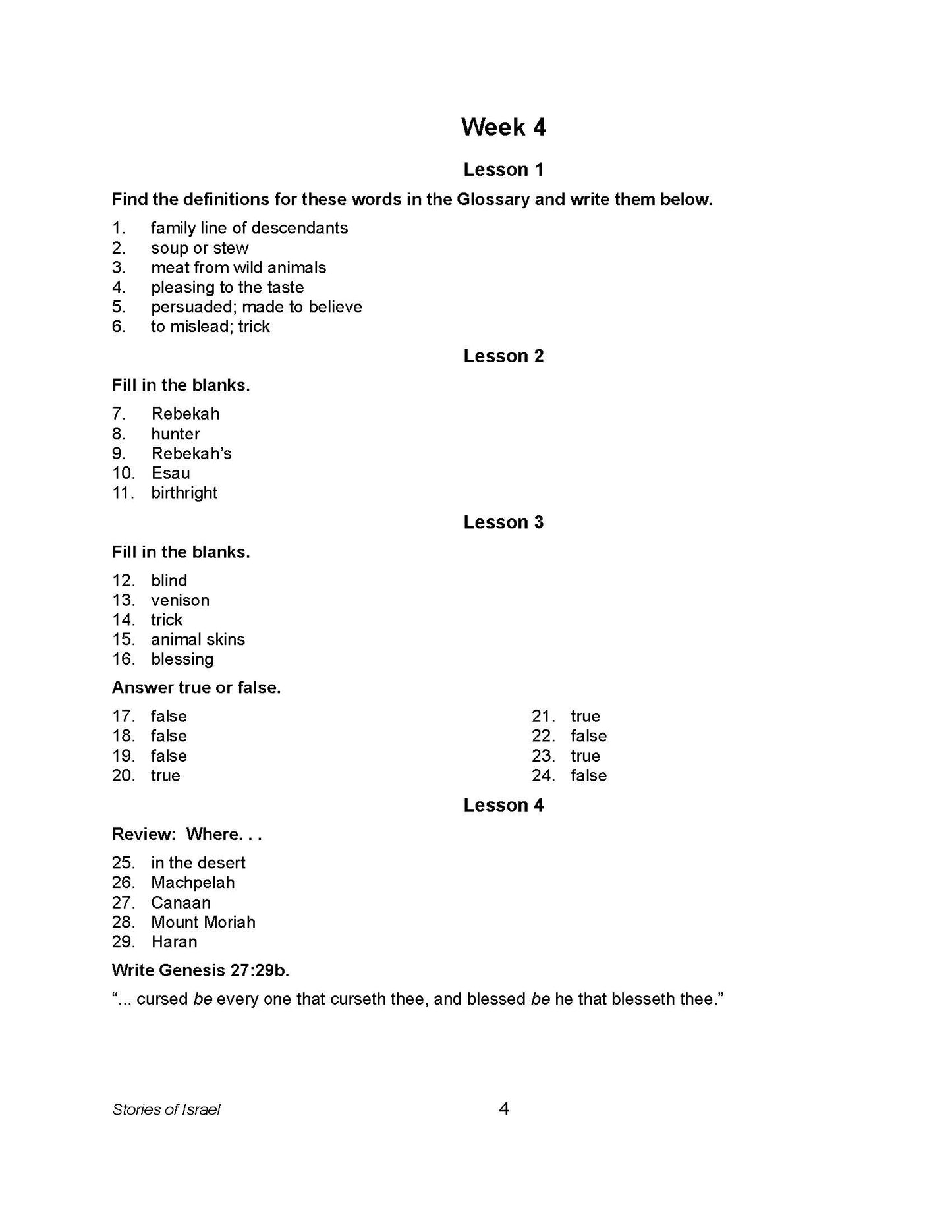 Bible Grade 02 - Stories of Israel