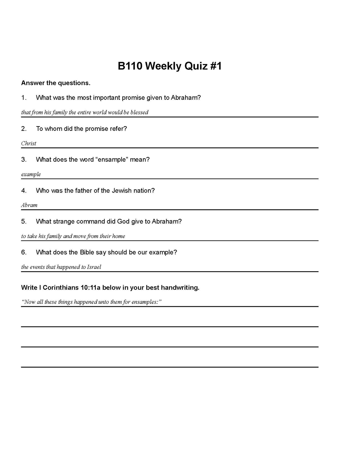 Bible Grade 02 - Stories of Israel