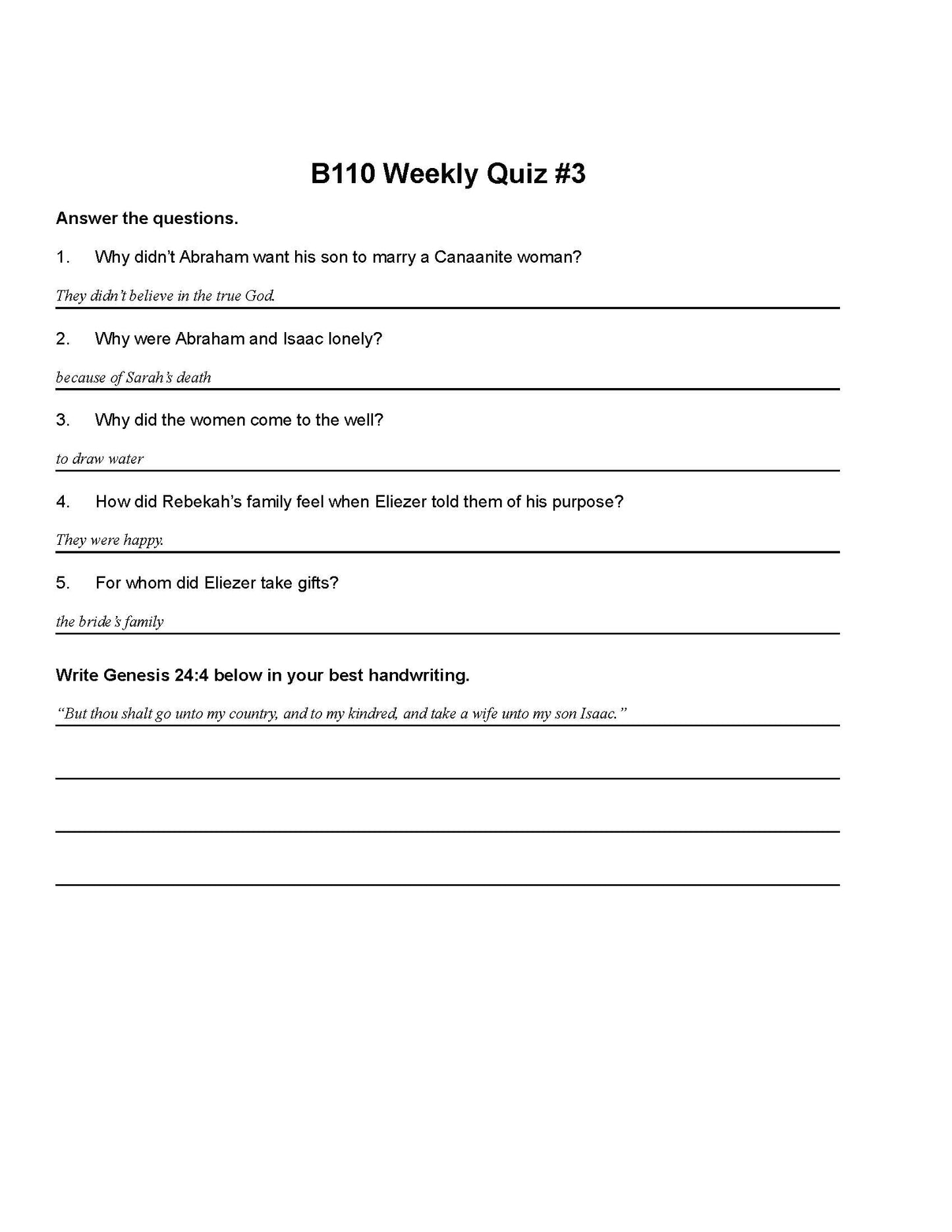Bible Grade 02 - Stories of Israel
