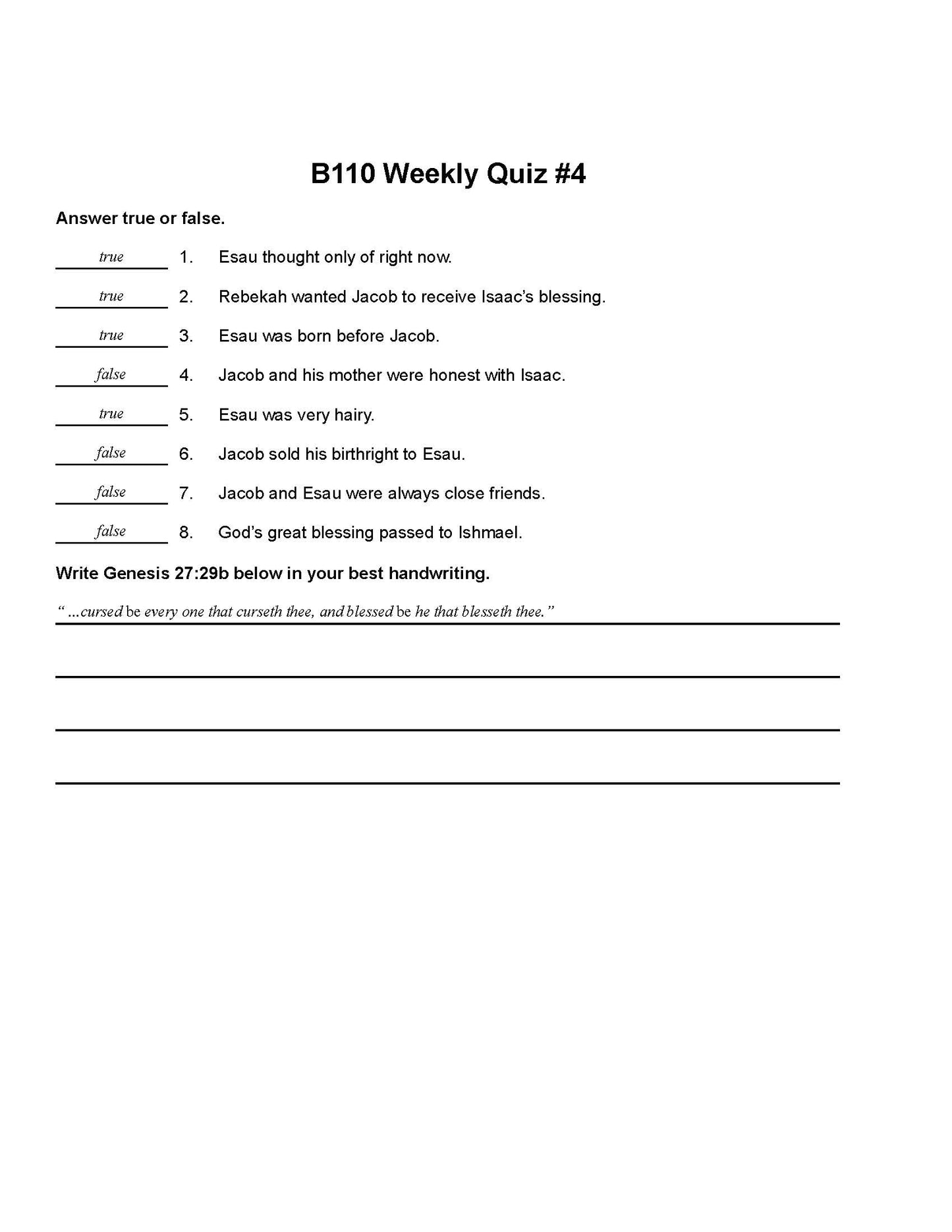 Bible Grade 02 - Stories of Israel