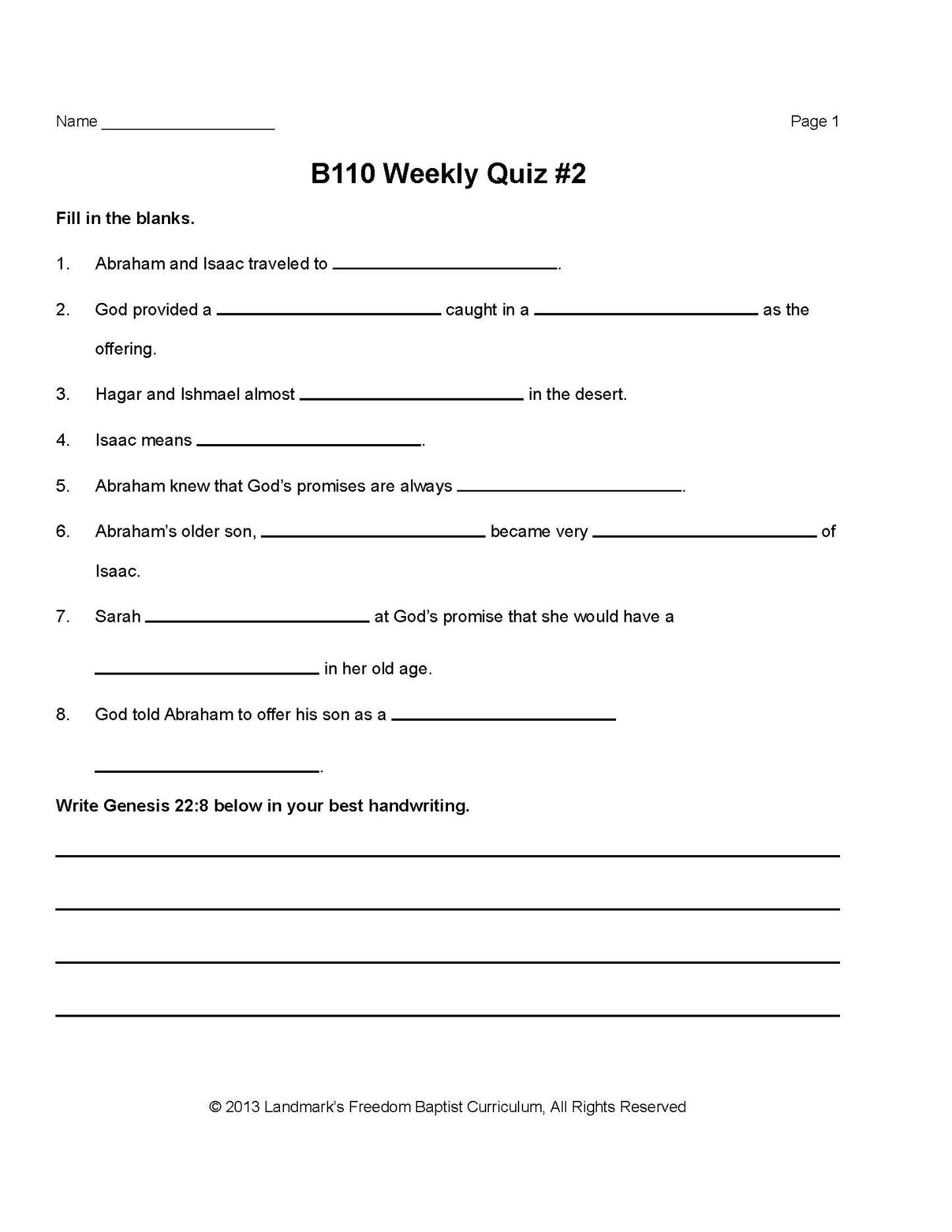 Bible Grade 02 - Stories of Israel
