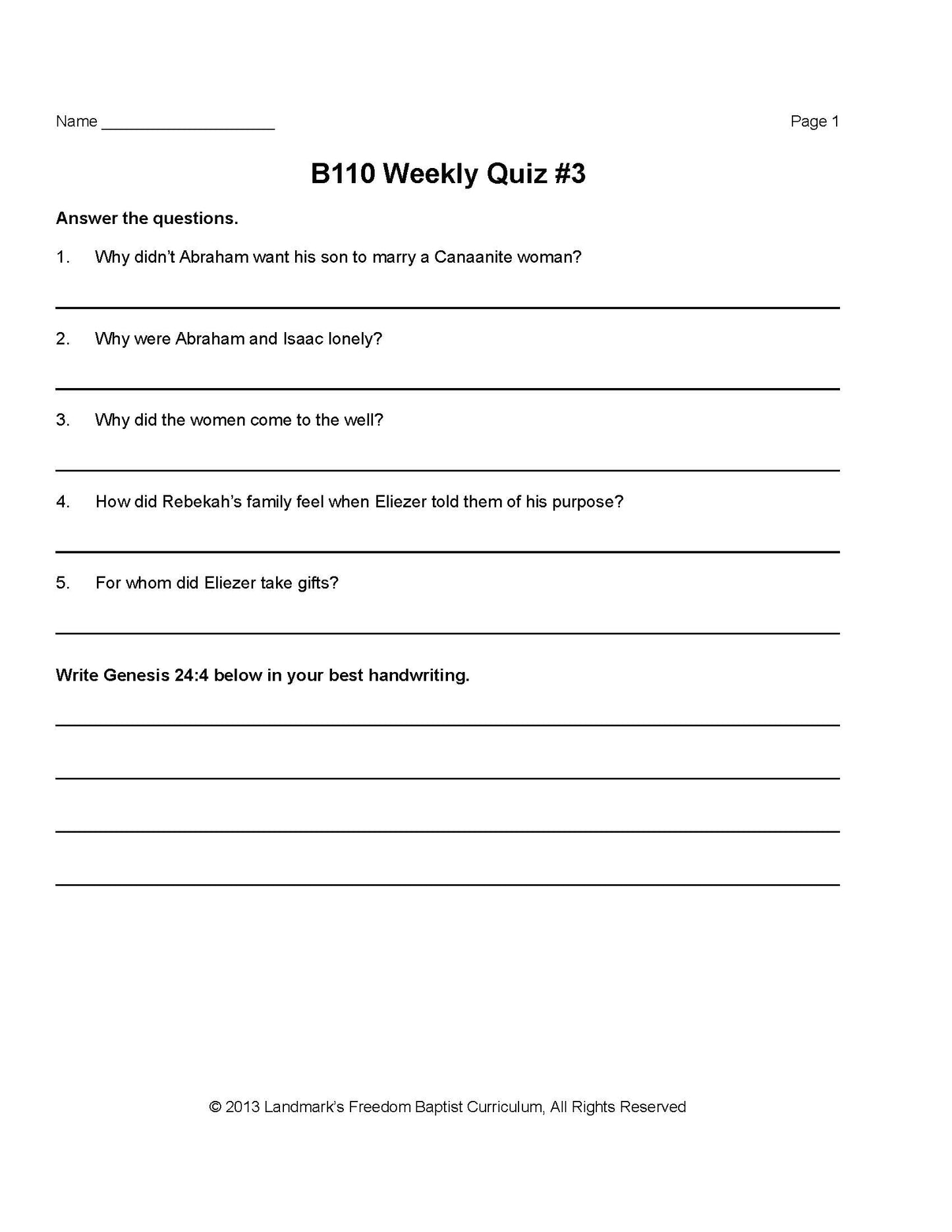 Bible Grade 02 - Stories of Israel