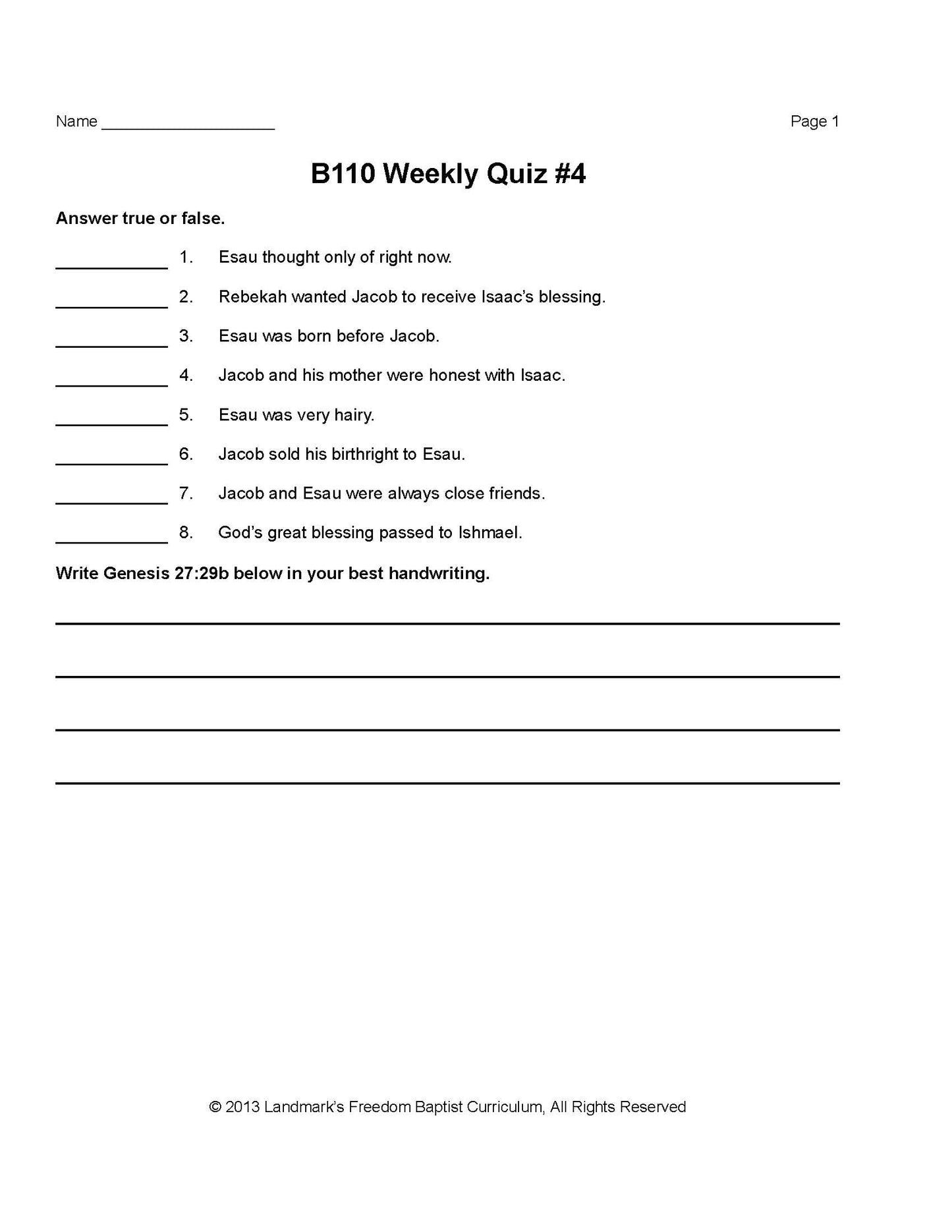 Bible Grade 02 - Stories of Israel