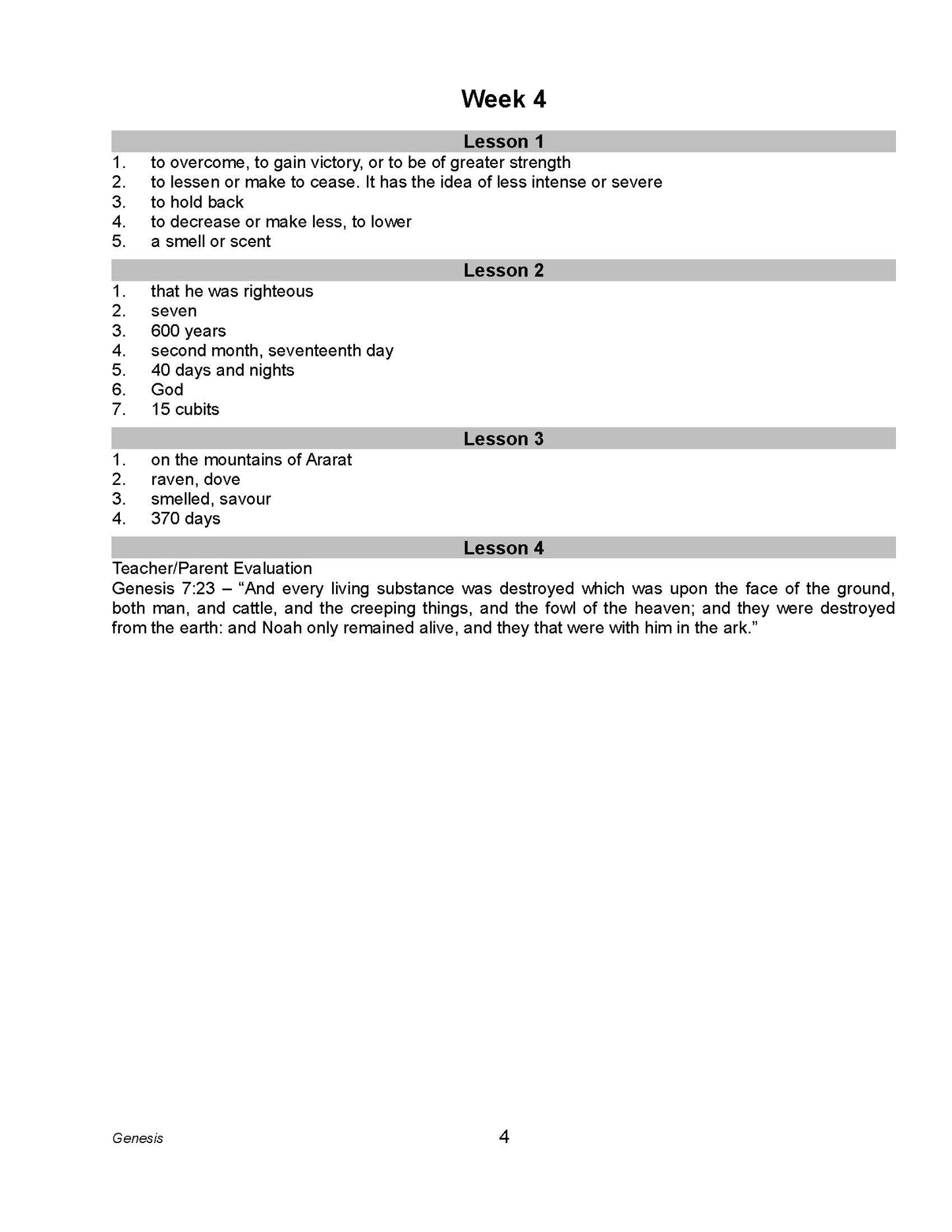 Bible Grade 08 - The Book of Genesis