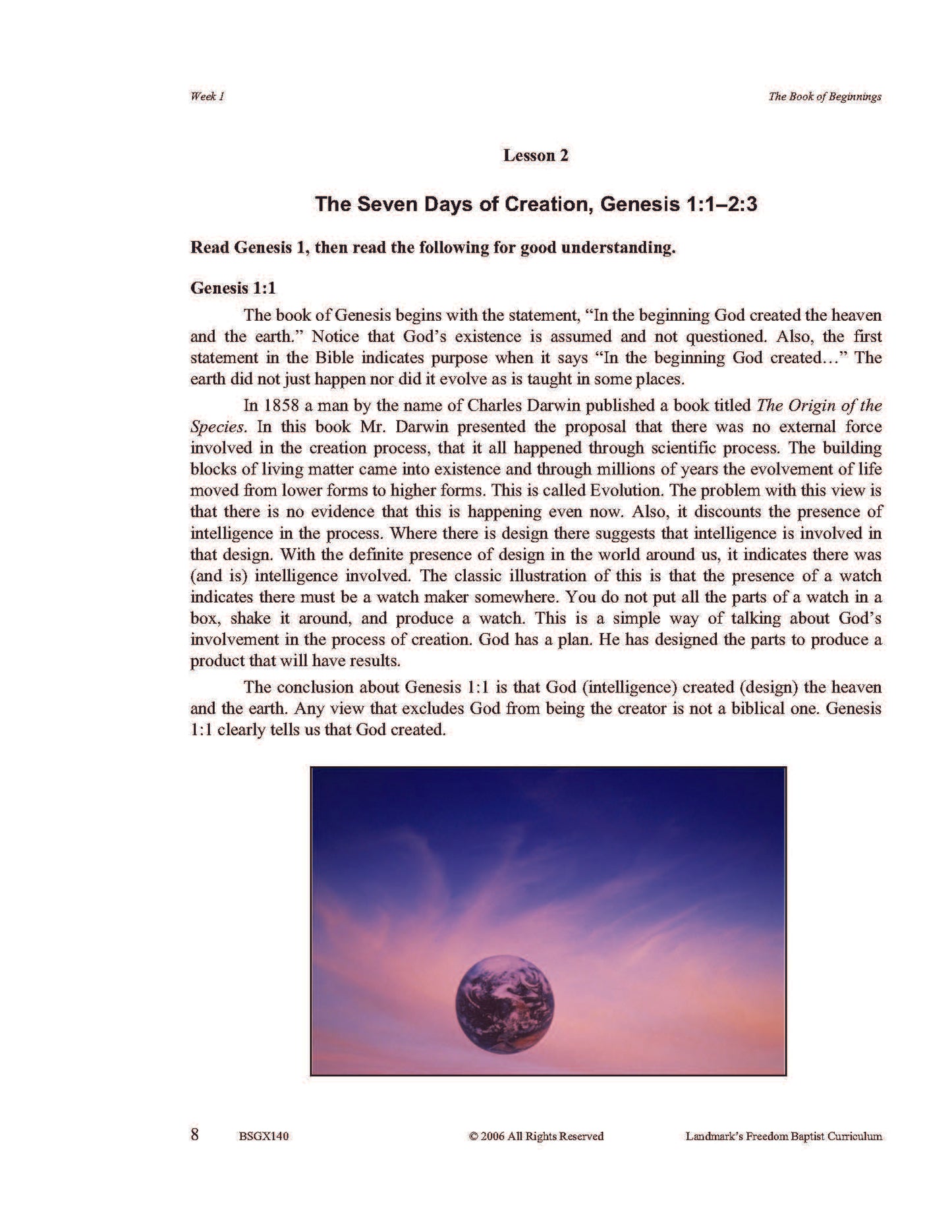 Bible Grade 08 - The Book of Genesis