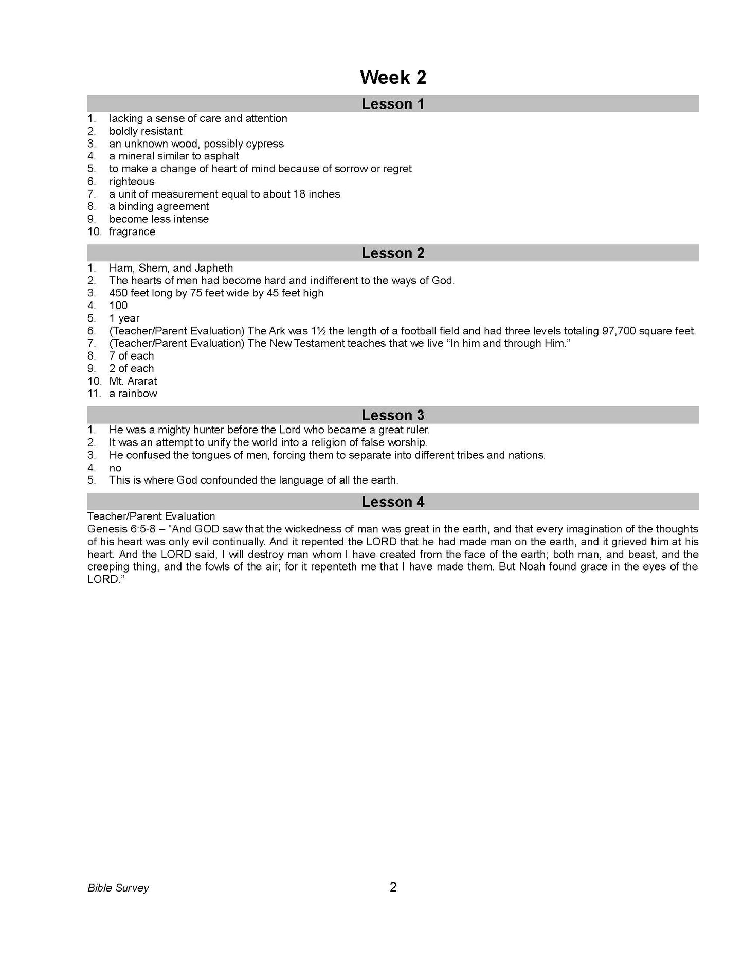 Bible Grade 09 - Bible Survey