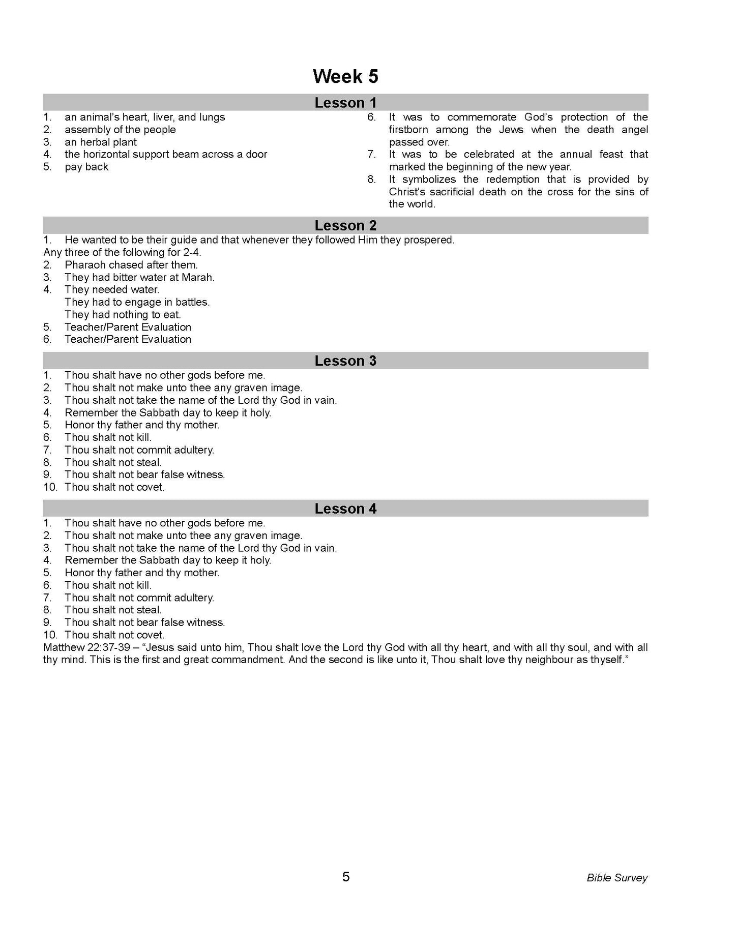 Bible Grade 09 - Bible Survey
