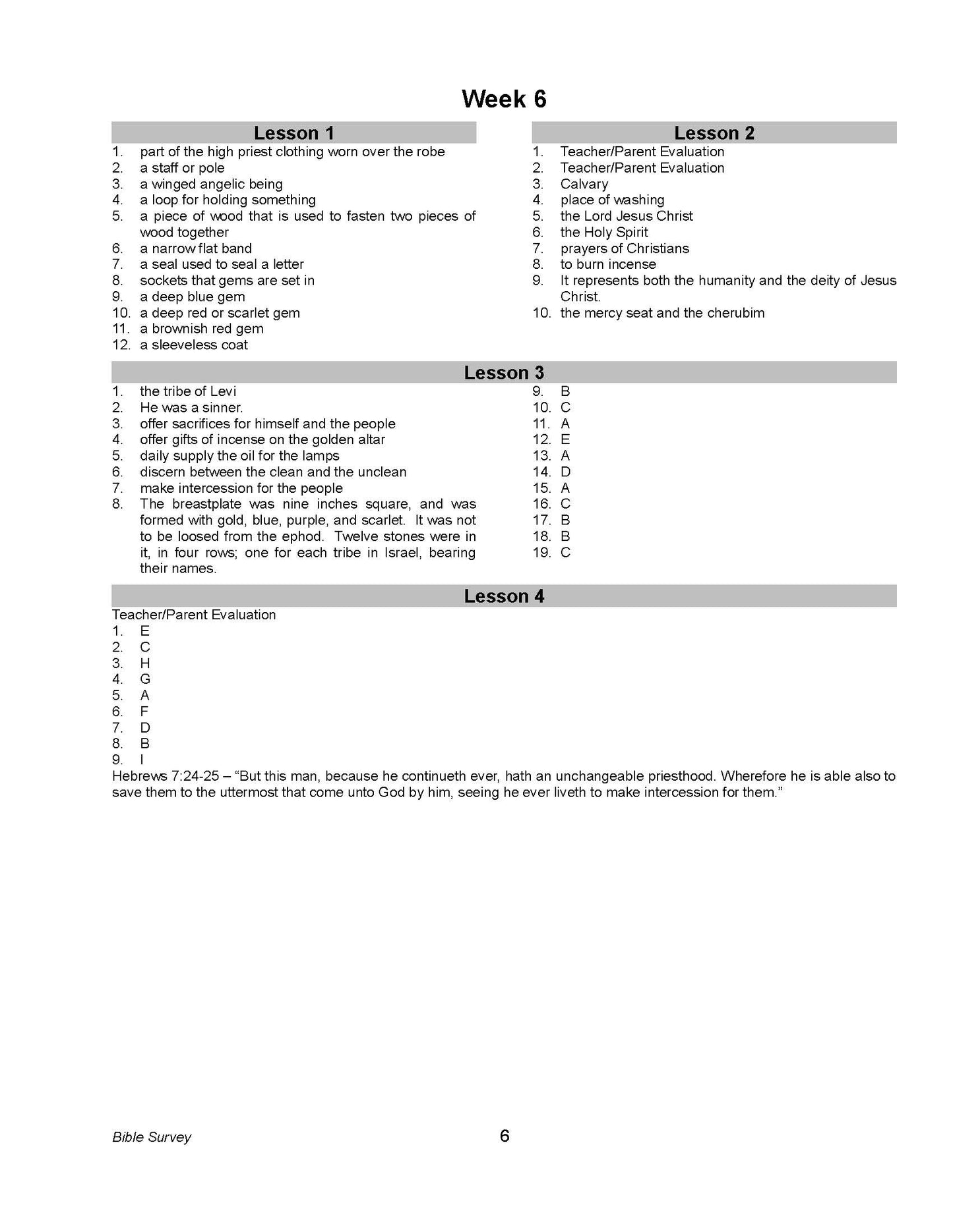 Bible Grade 09 - Bible Survey