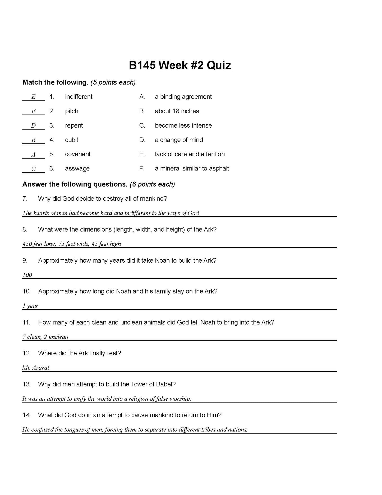 Bible Grade 09 - Bible Survey