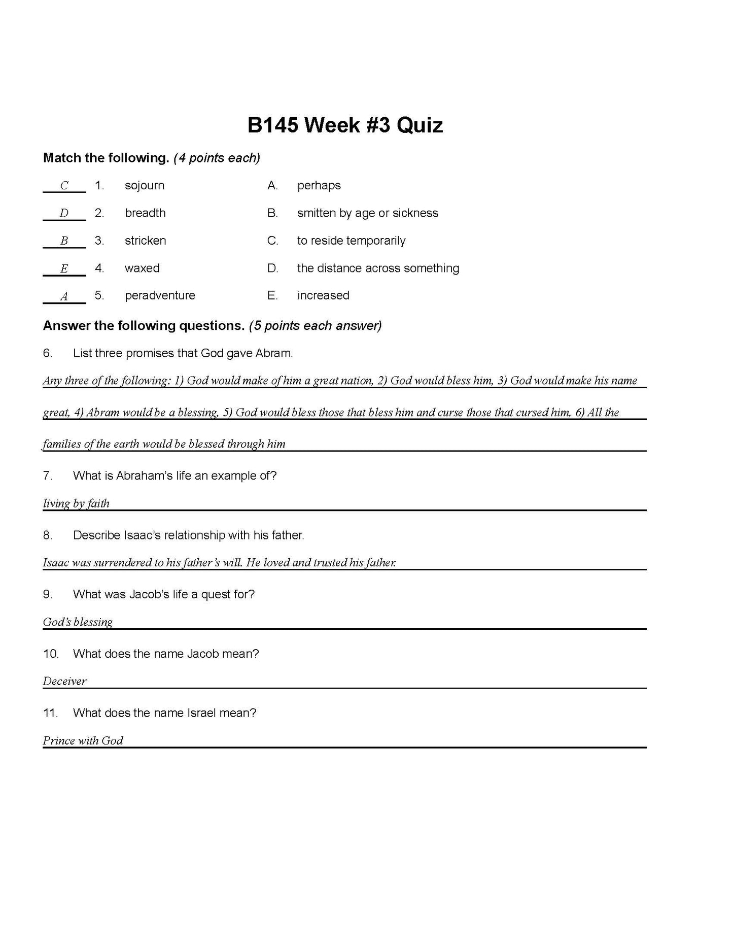 Bible Grade 09 - Bible Survey