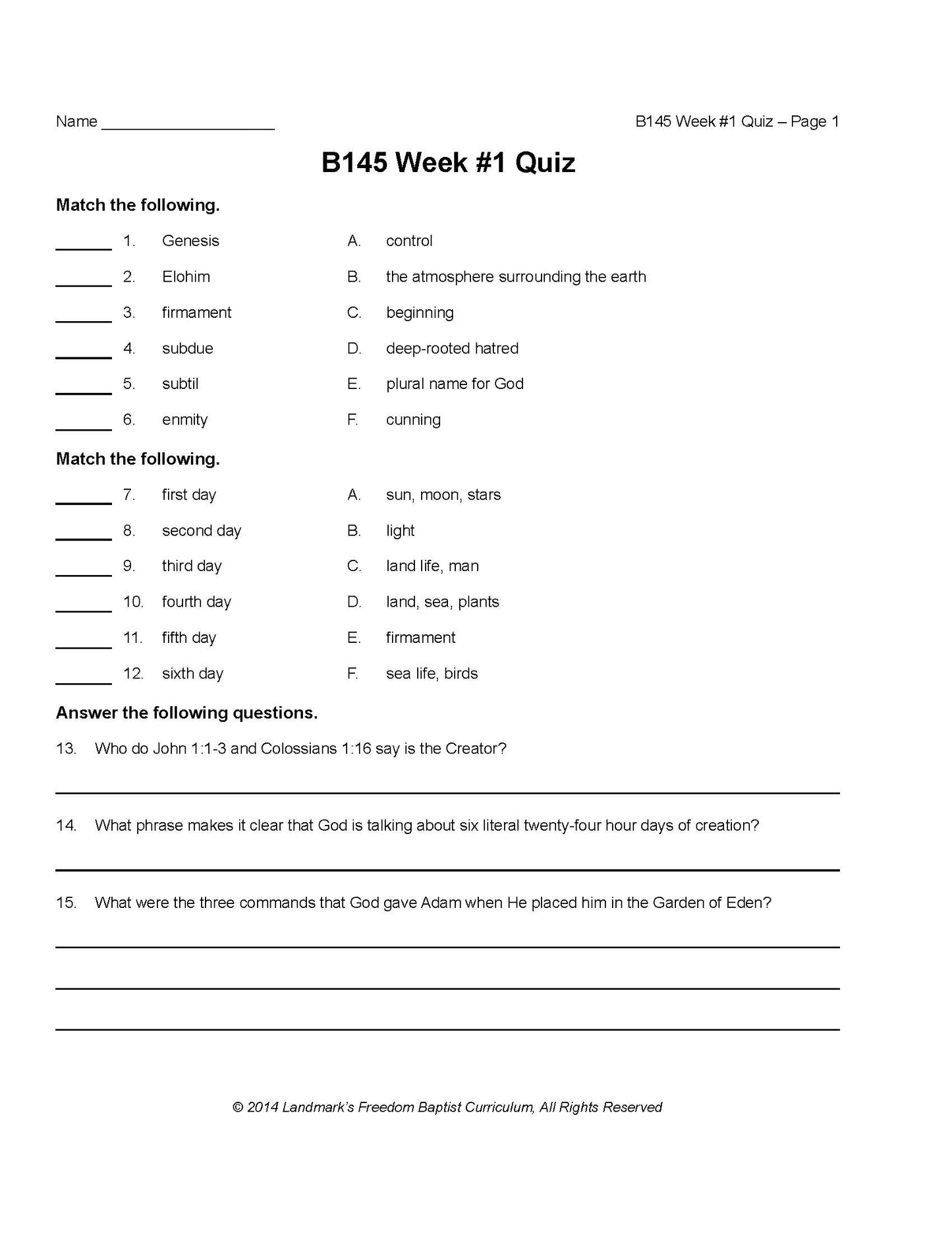 Bible Grade 09 - Bible Survey