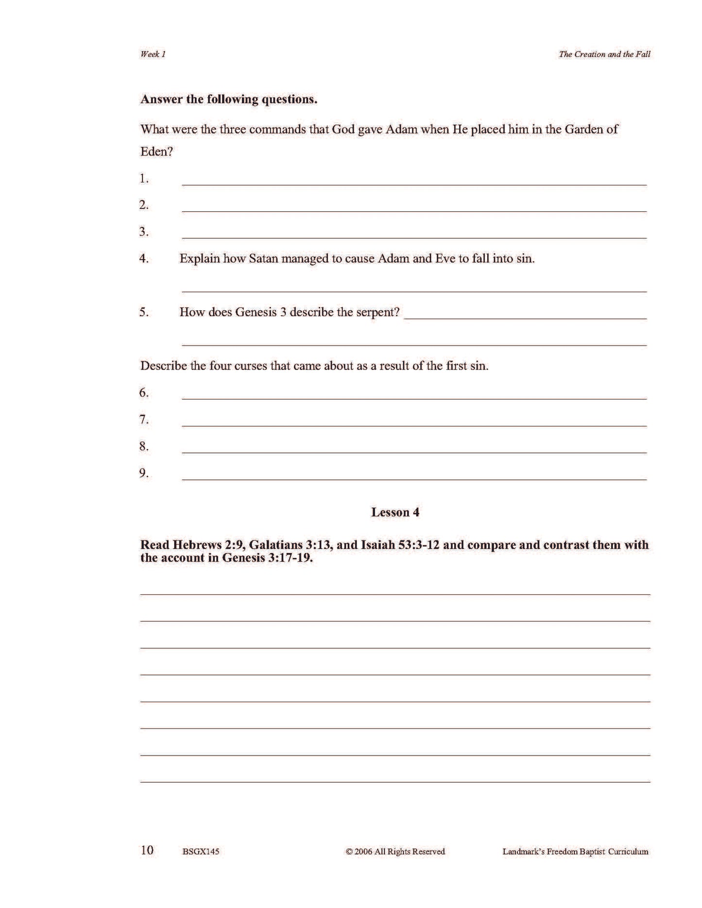 Bible Grade 09 - Bible Survey