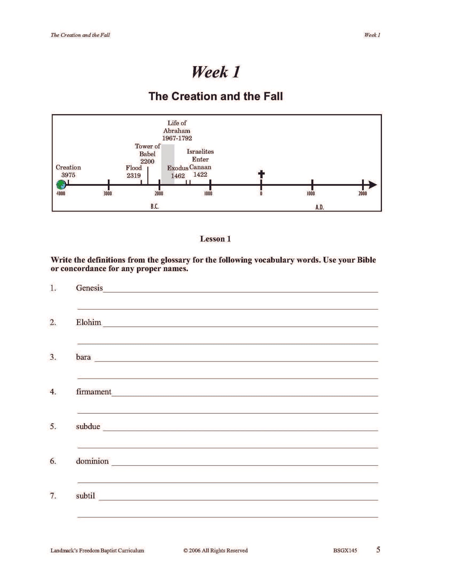 Bible Grade 09 - Bible Survey