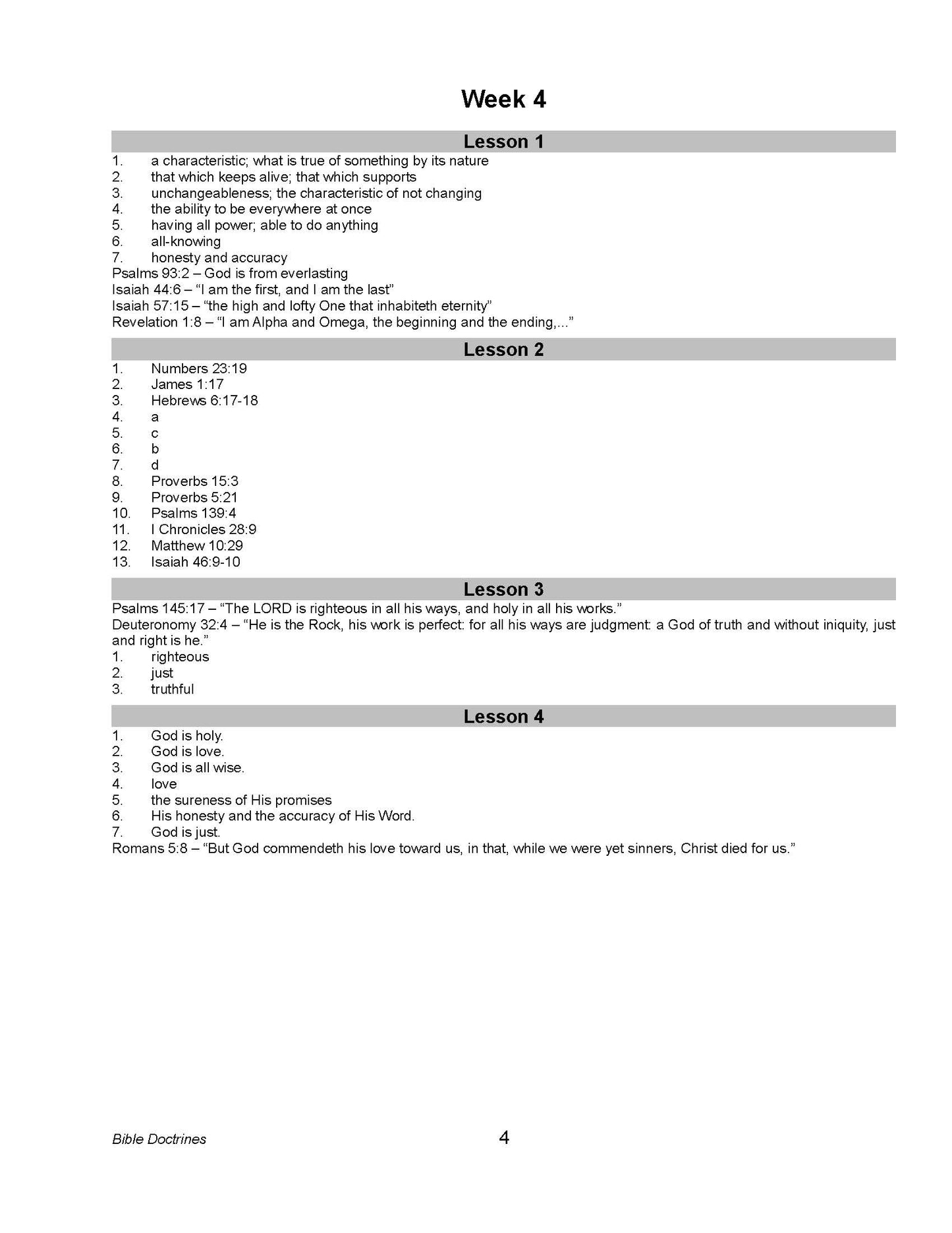 Bible Grade 10 - Bible Doctrines