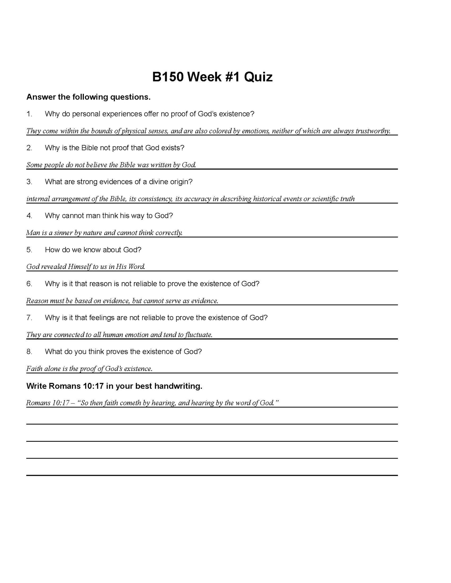 Bible Grade 10 - Bible Doctrines