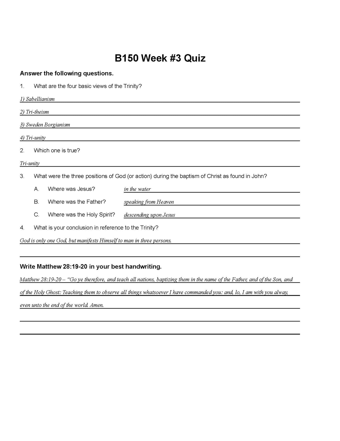 Bible Grade 10 - Bible Doctrines