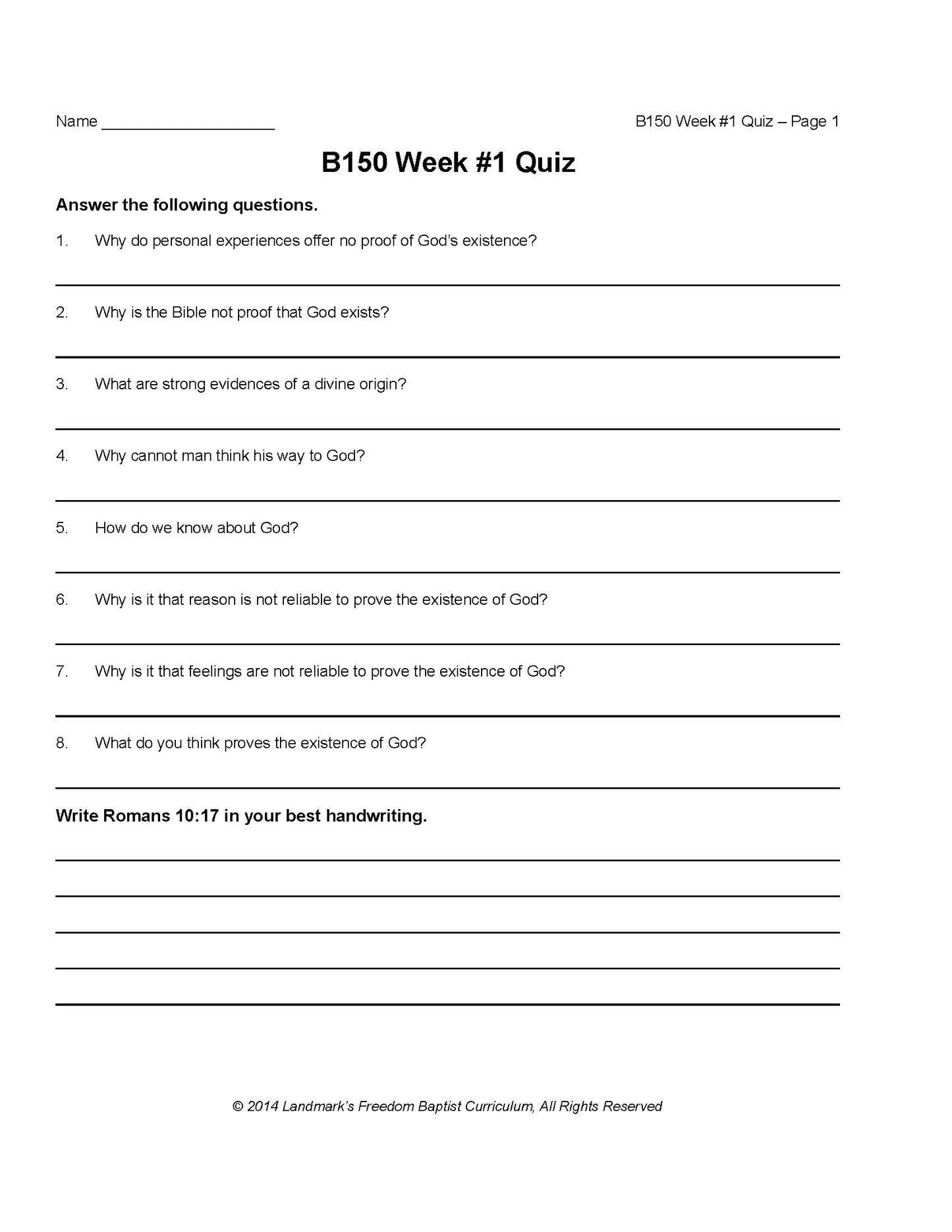 Bible Grade 10 - Bible Doctrines