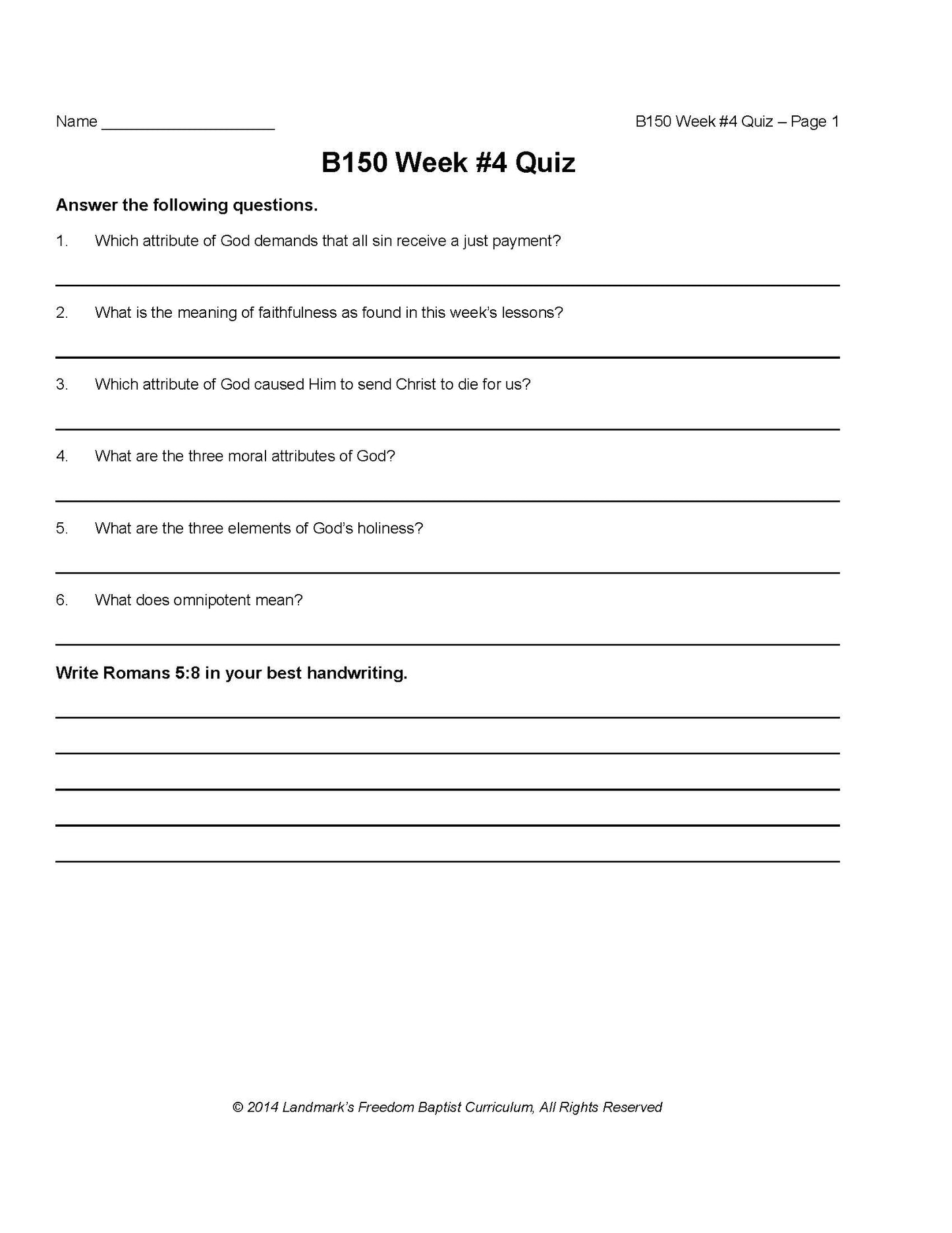 Bible Grade 10 - Bible Doctrines
