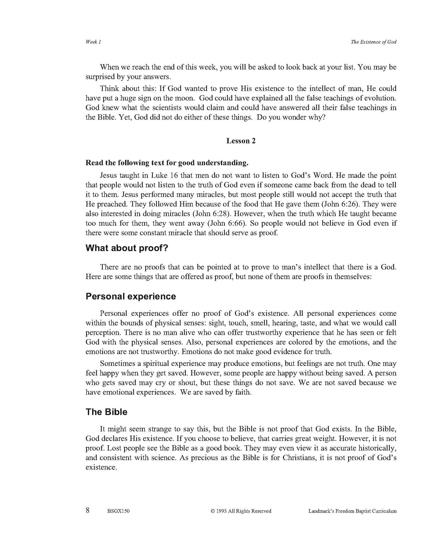 Bible Grade 10 - Bible Doctrines