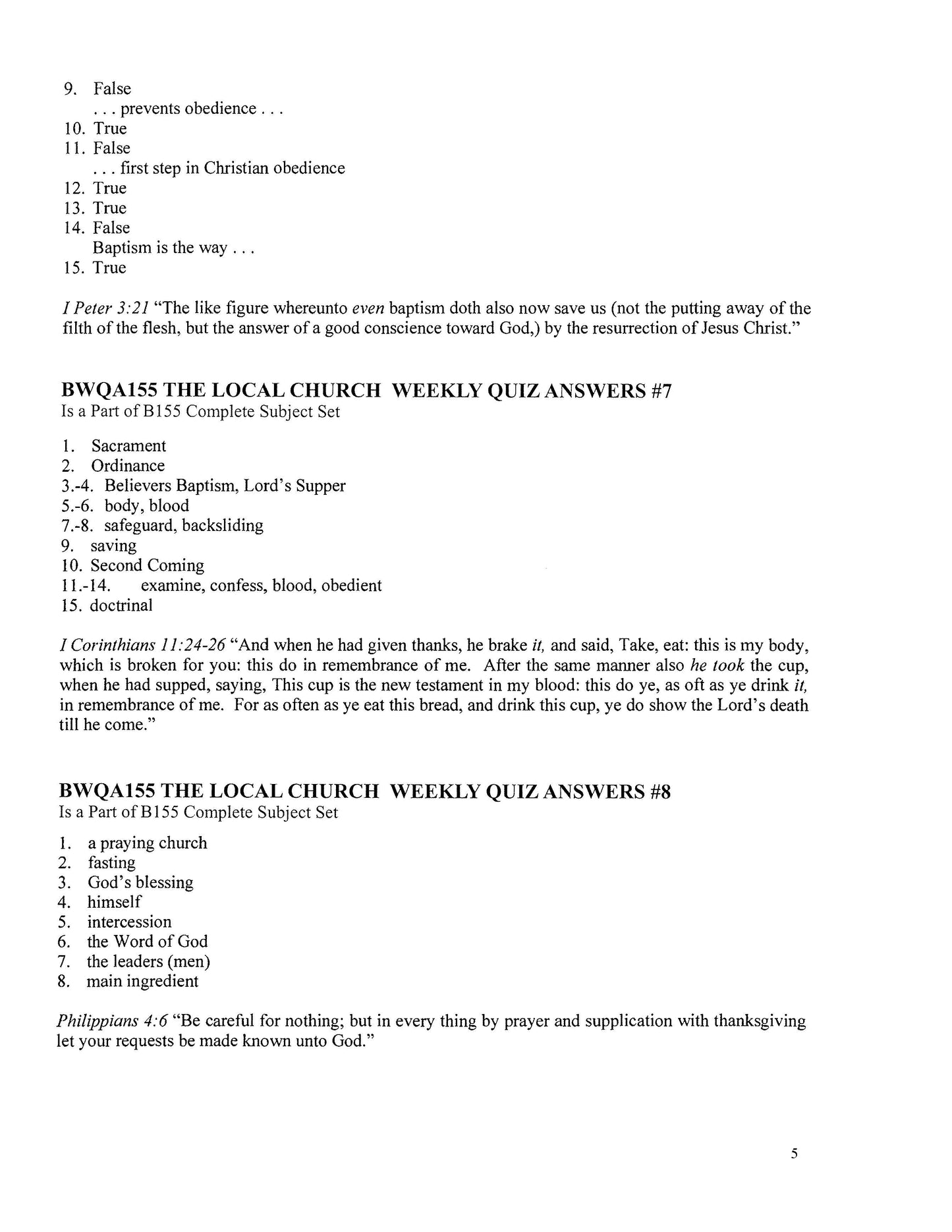 Bible Grade 11 - The Local Church