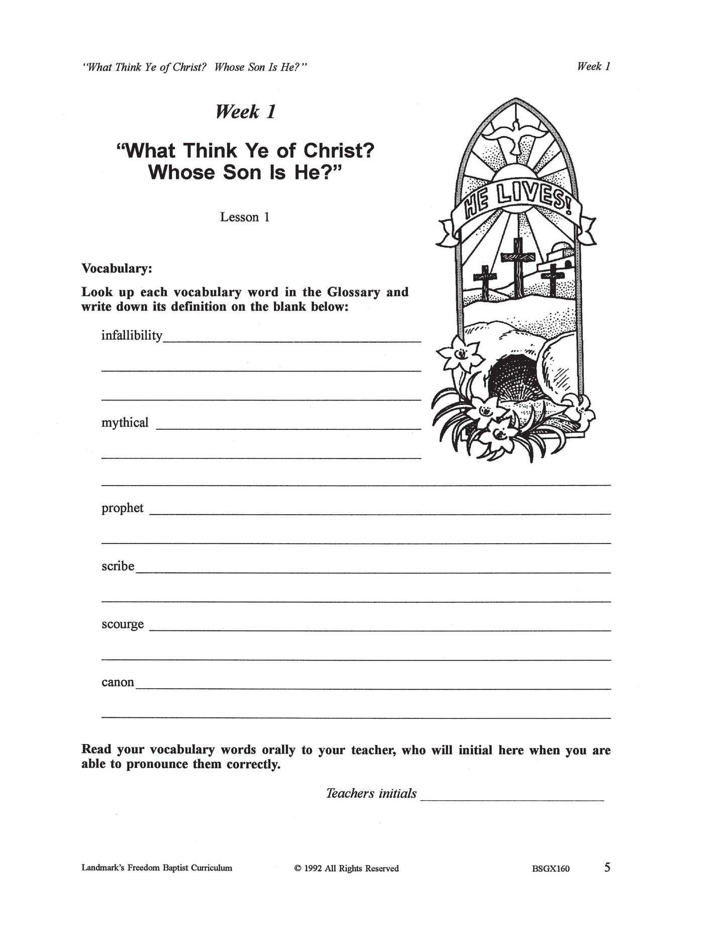 Bible Grade 12 - The Inspiration of the Scriptures