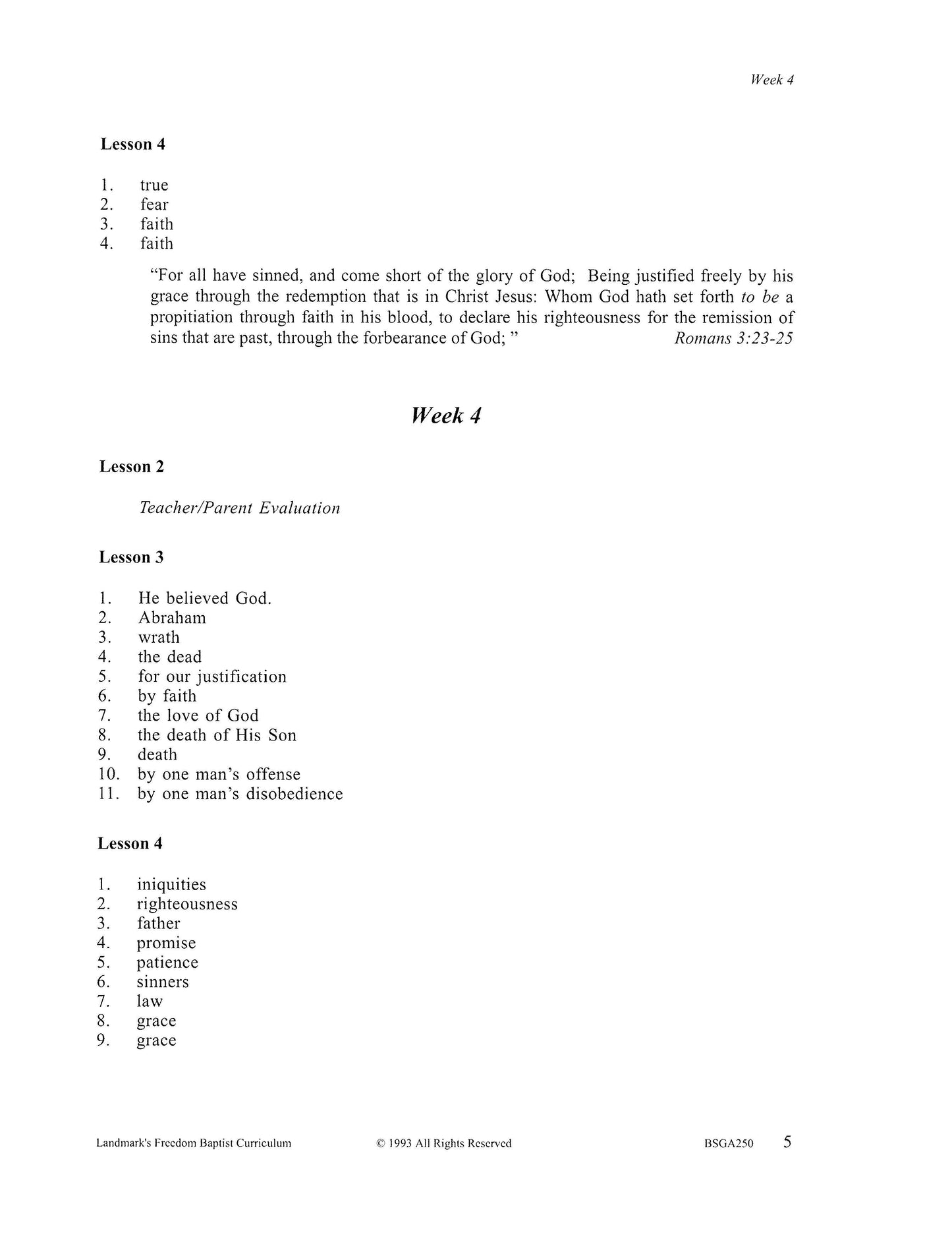 Bible Elective - Romans, Corinthians, Galatians