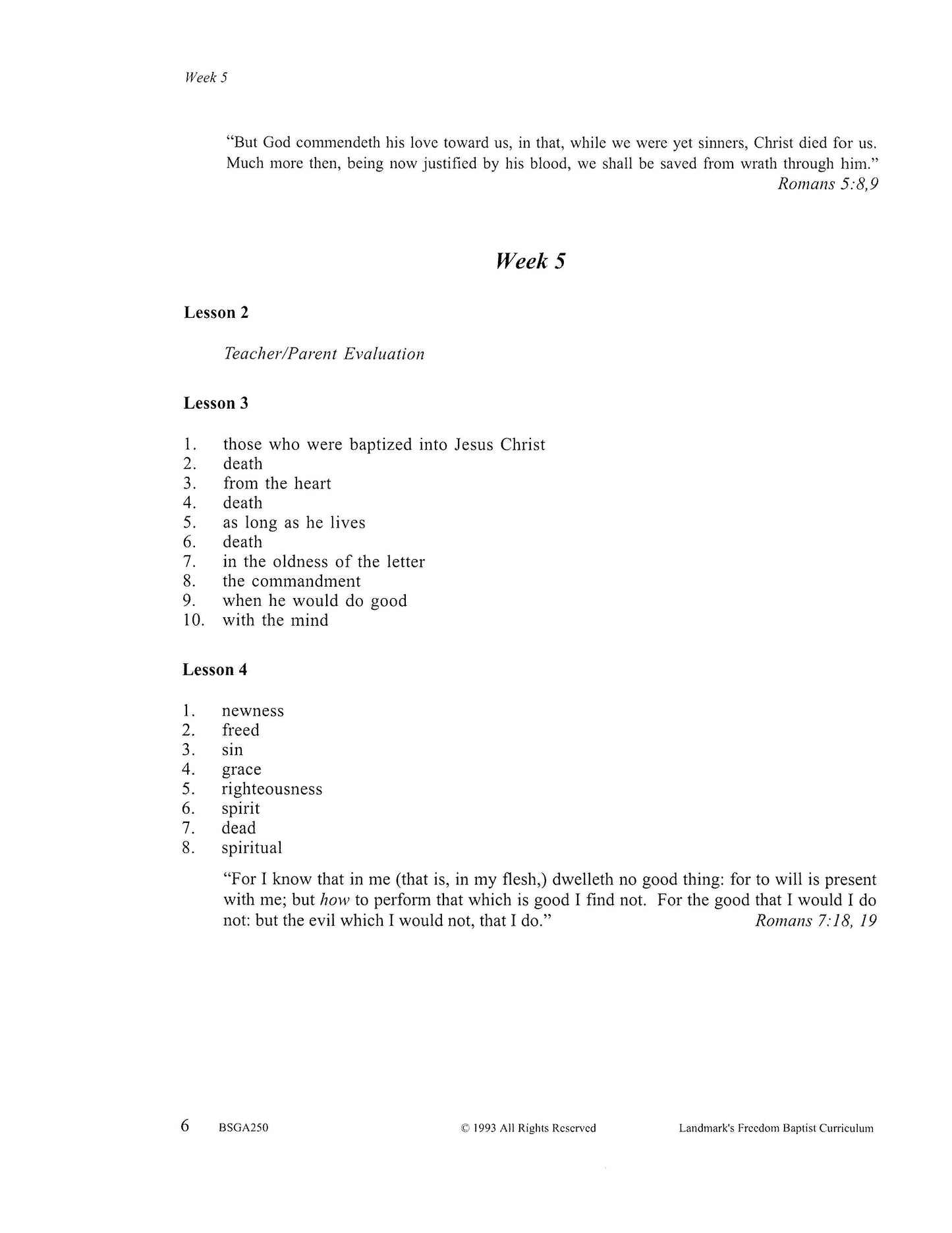 Bible Elective - Romans, Corinthians, Galatians