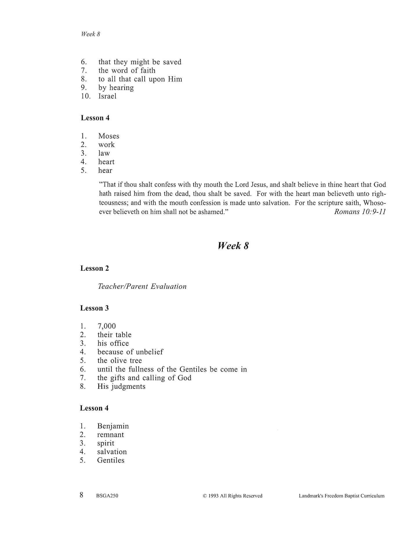 Bible Elective - Romans, Corinthians, Galatians