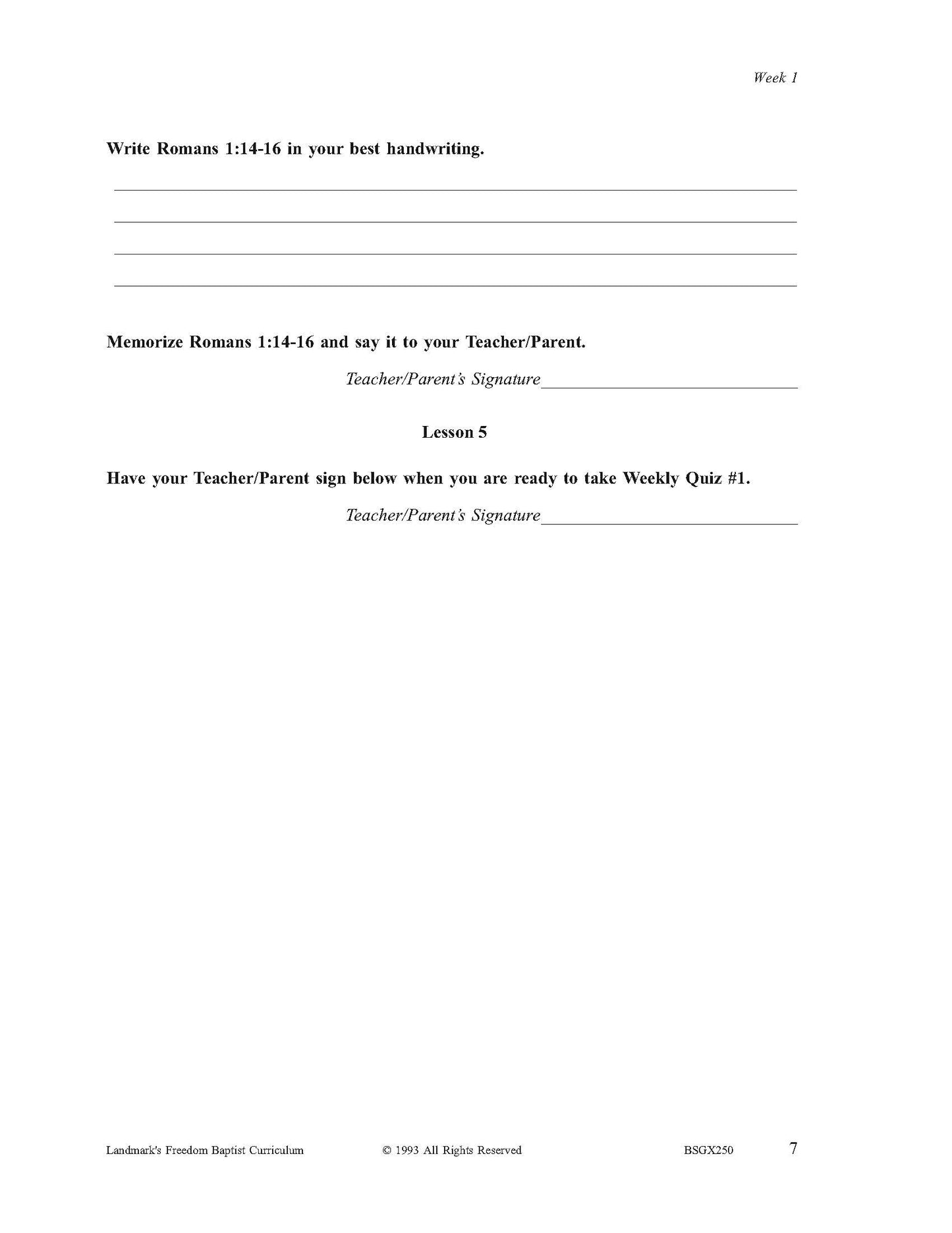 Bible Elective - Romans, Corinthians, Galatians