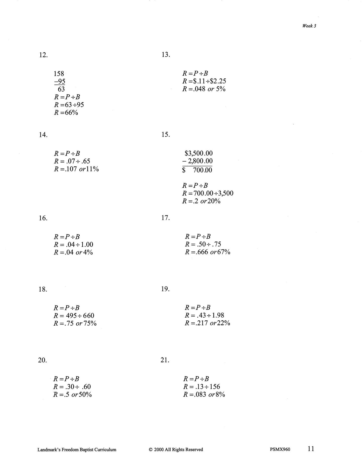 Support - Business Math Solution Guide