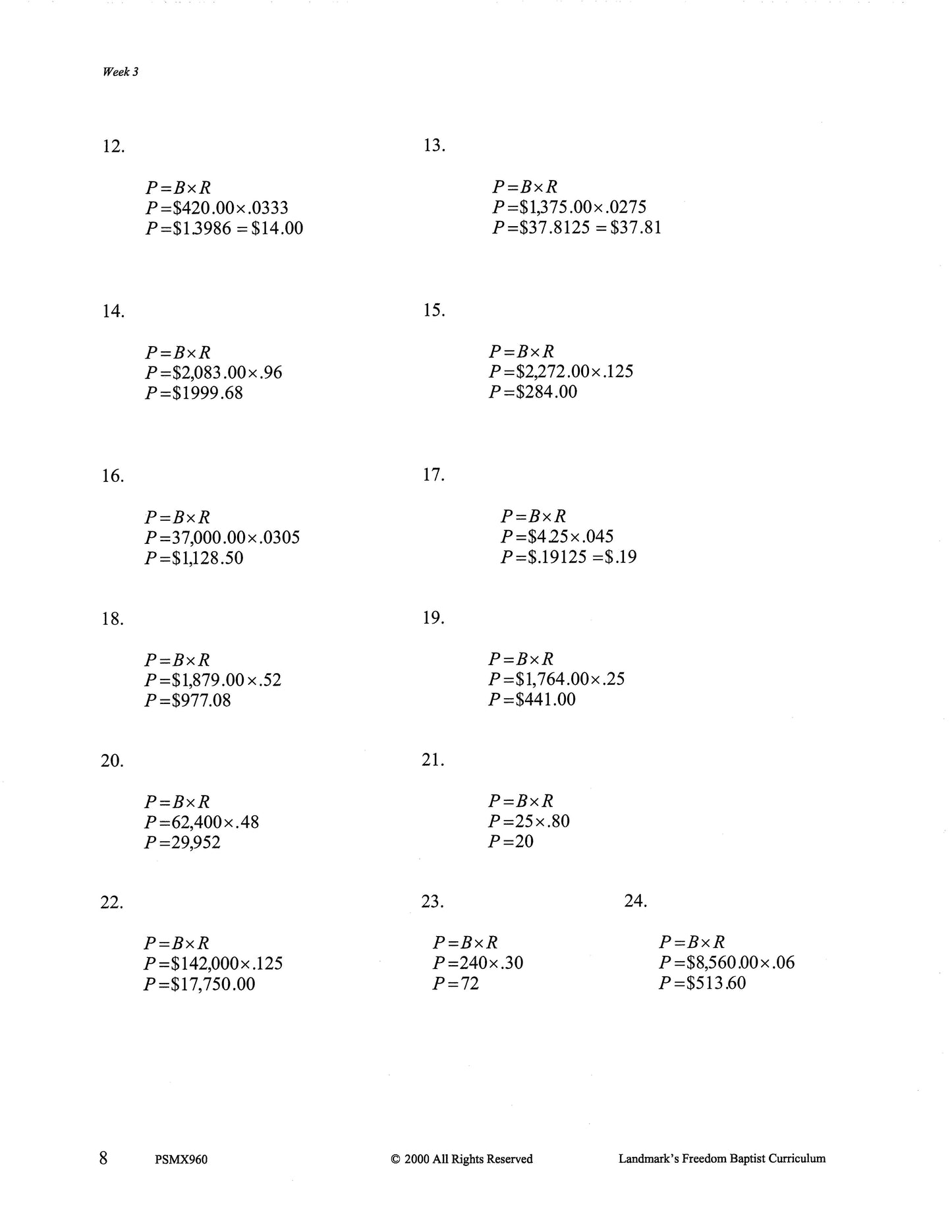 Support - Business Math Solution Guide