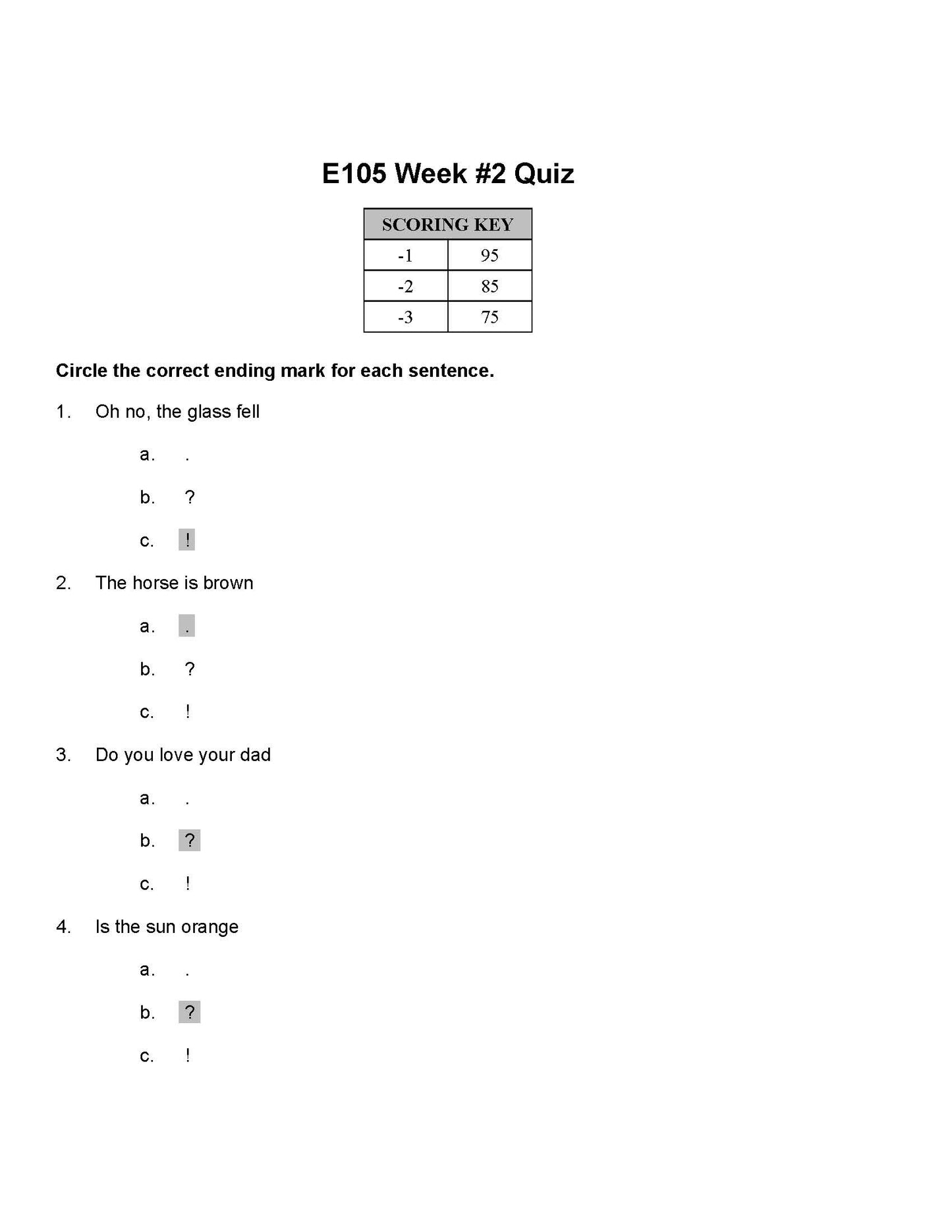 English Grade 01