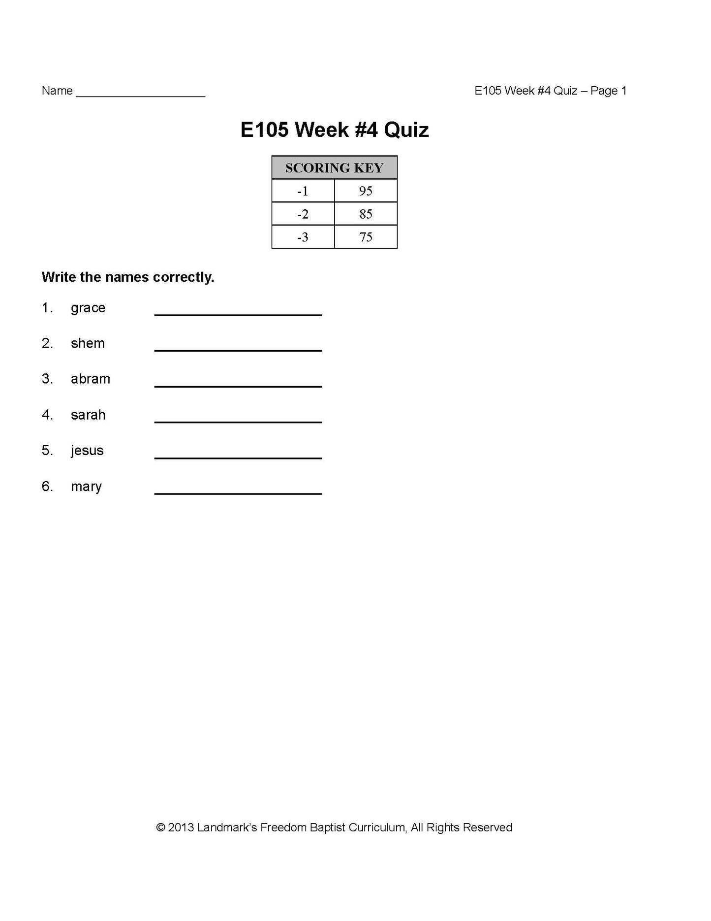 English Grade 01