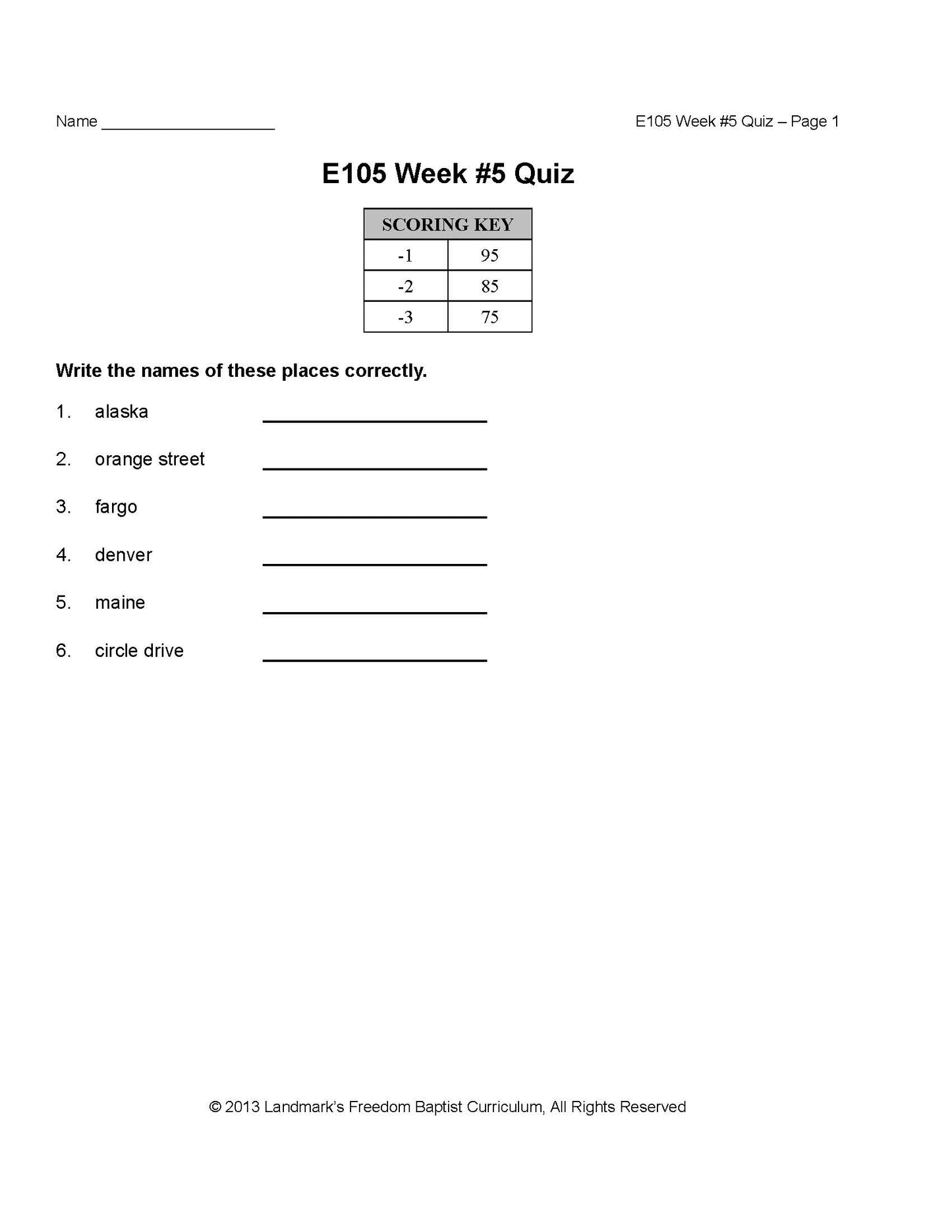 English Grade 01