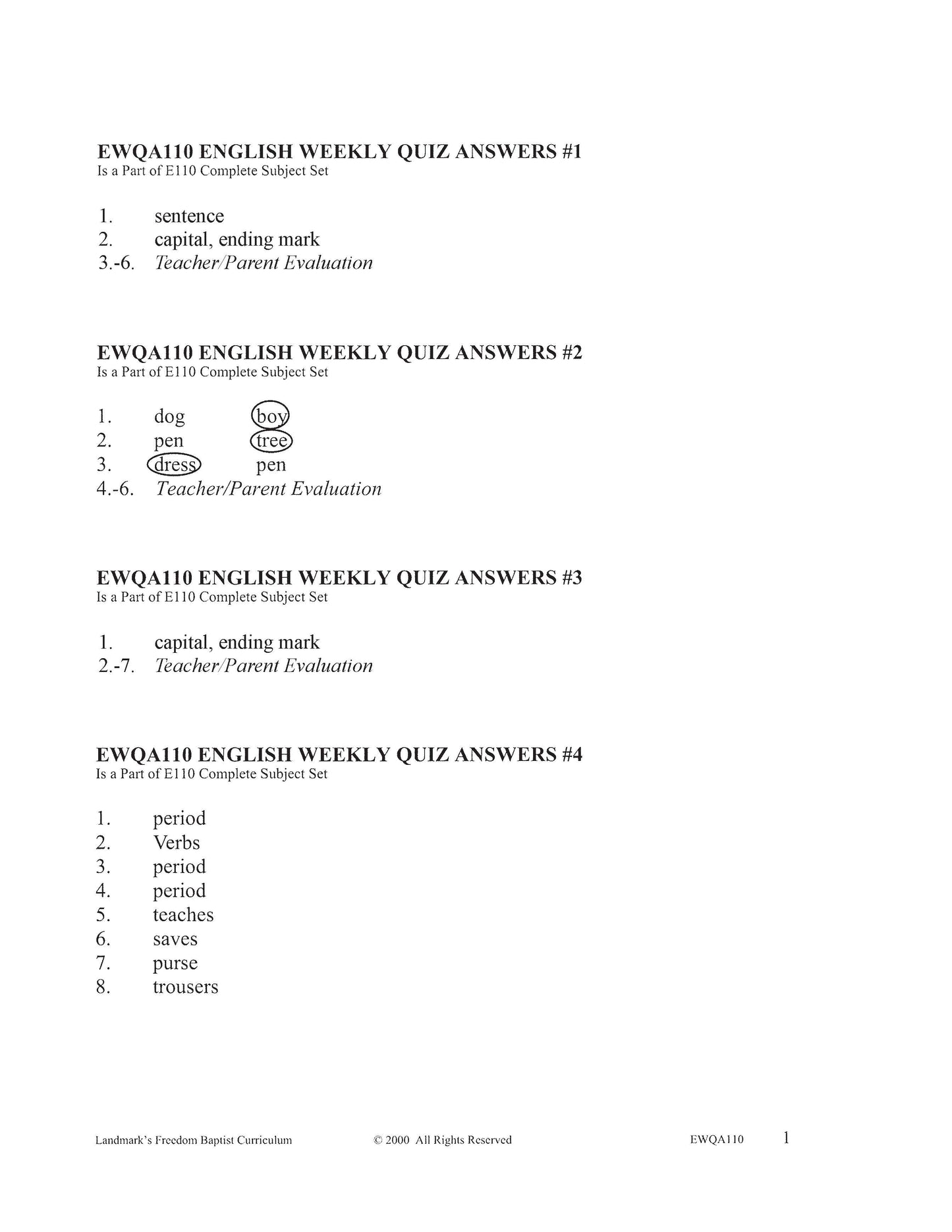 English Grade 02