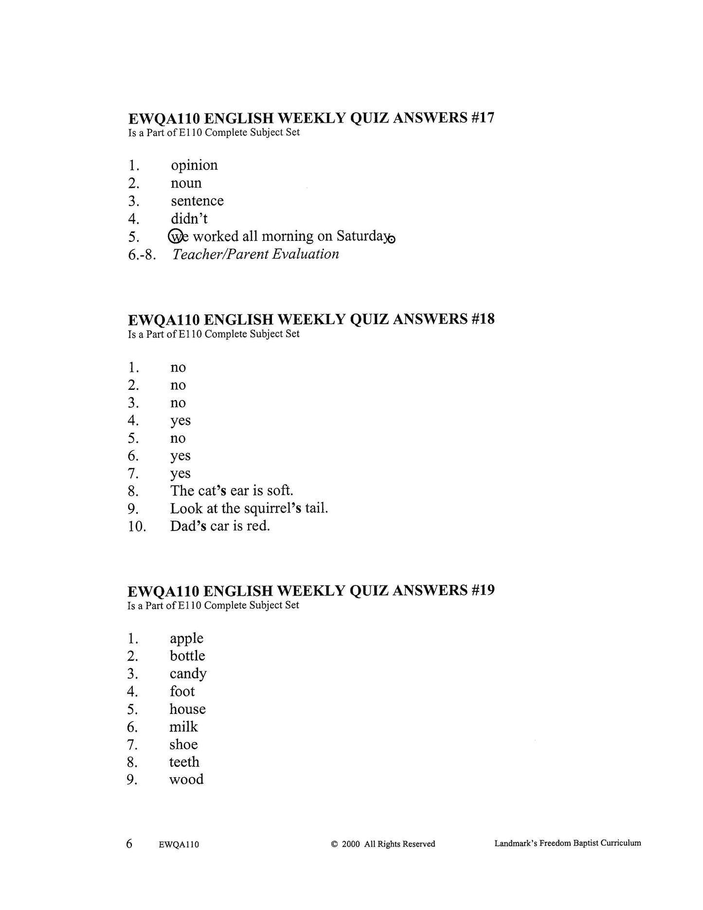 English Grade 02
