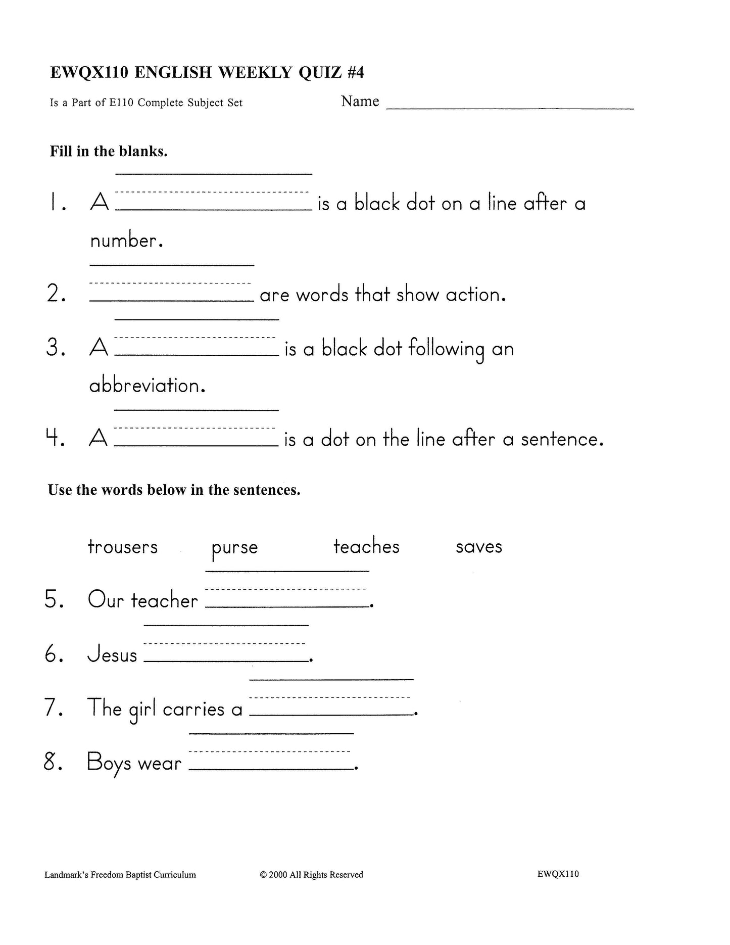 English Grade 02