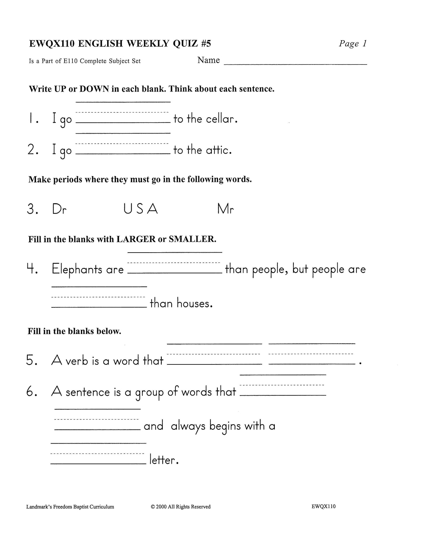English Grade 02