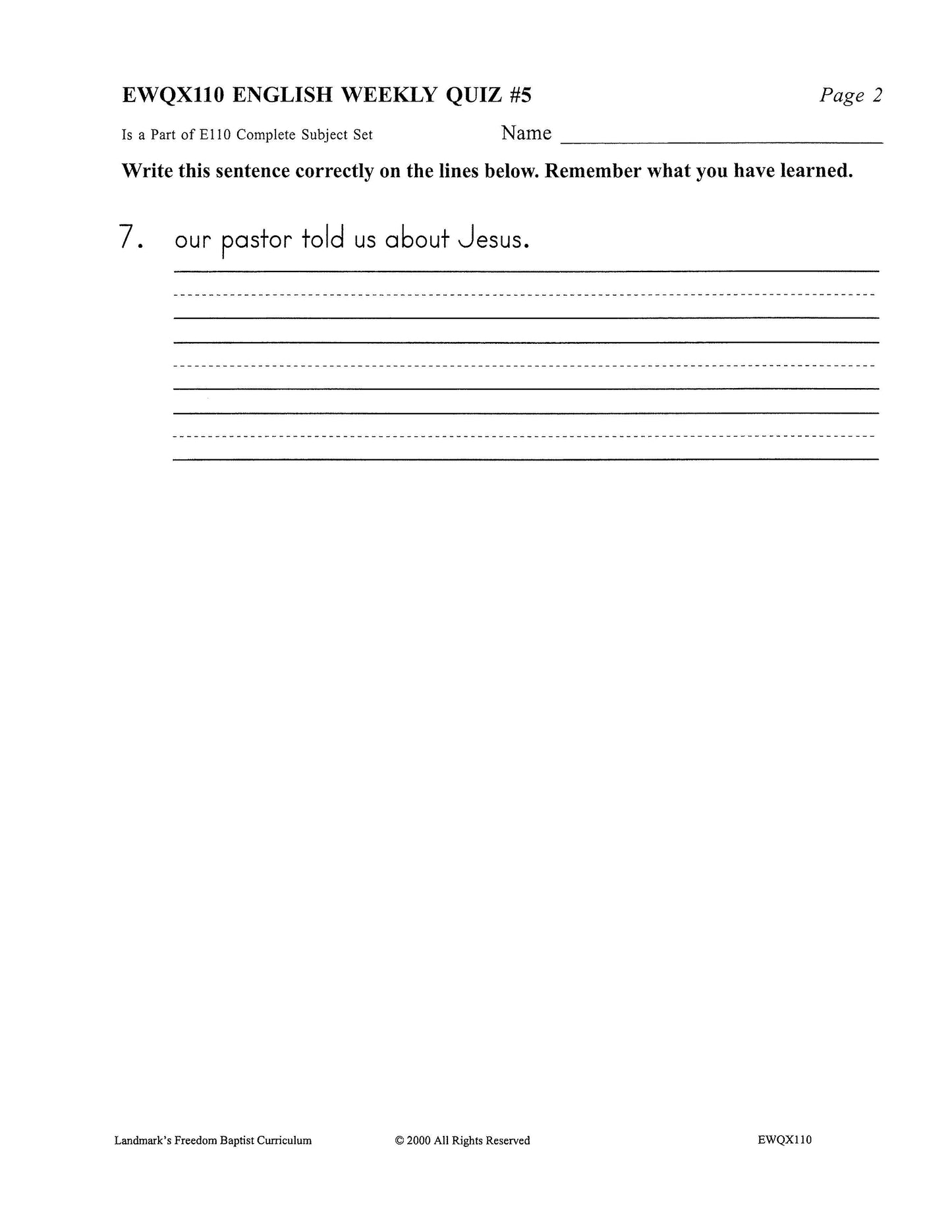 English Grade 02