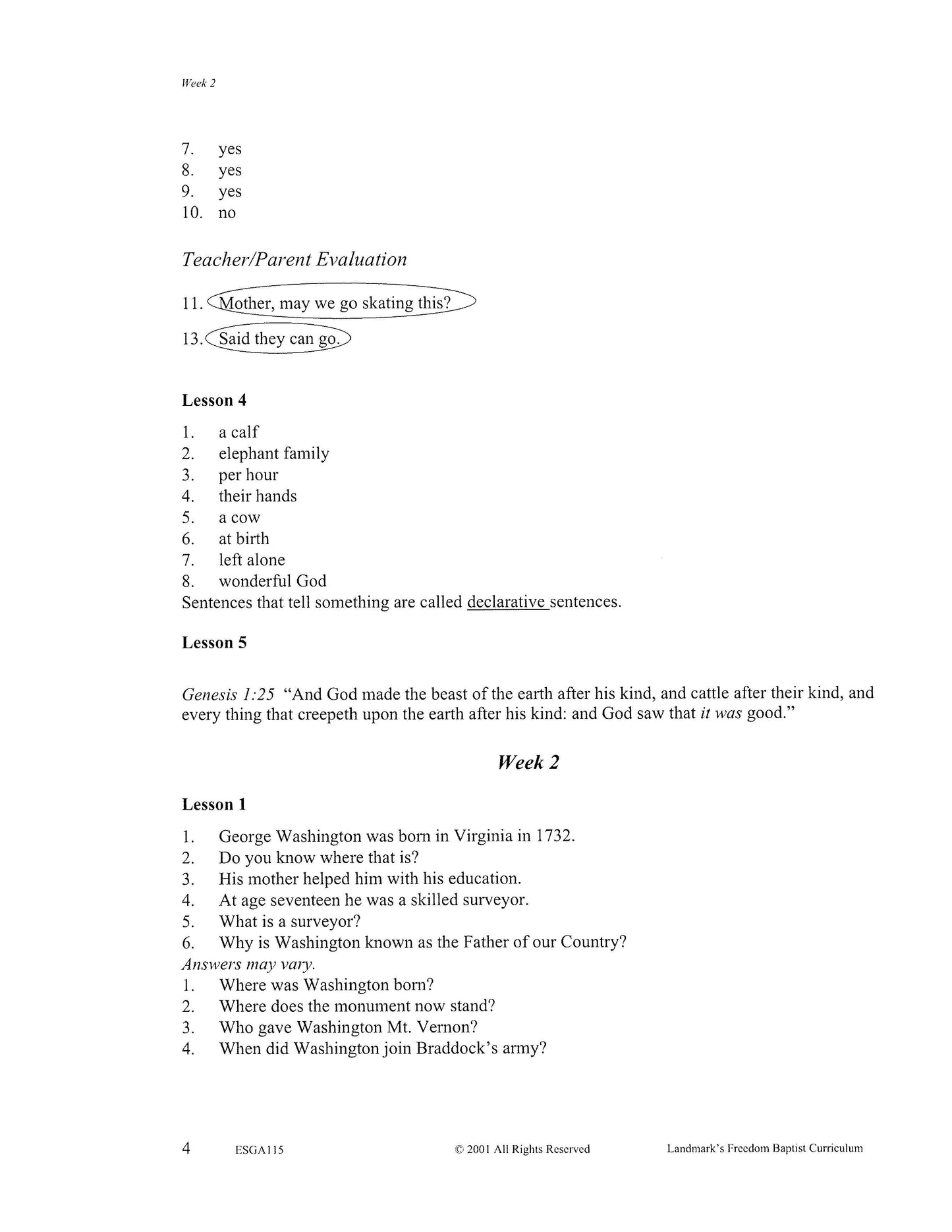 English Grade 03
