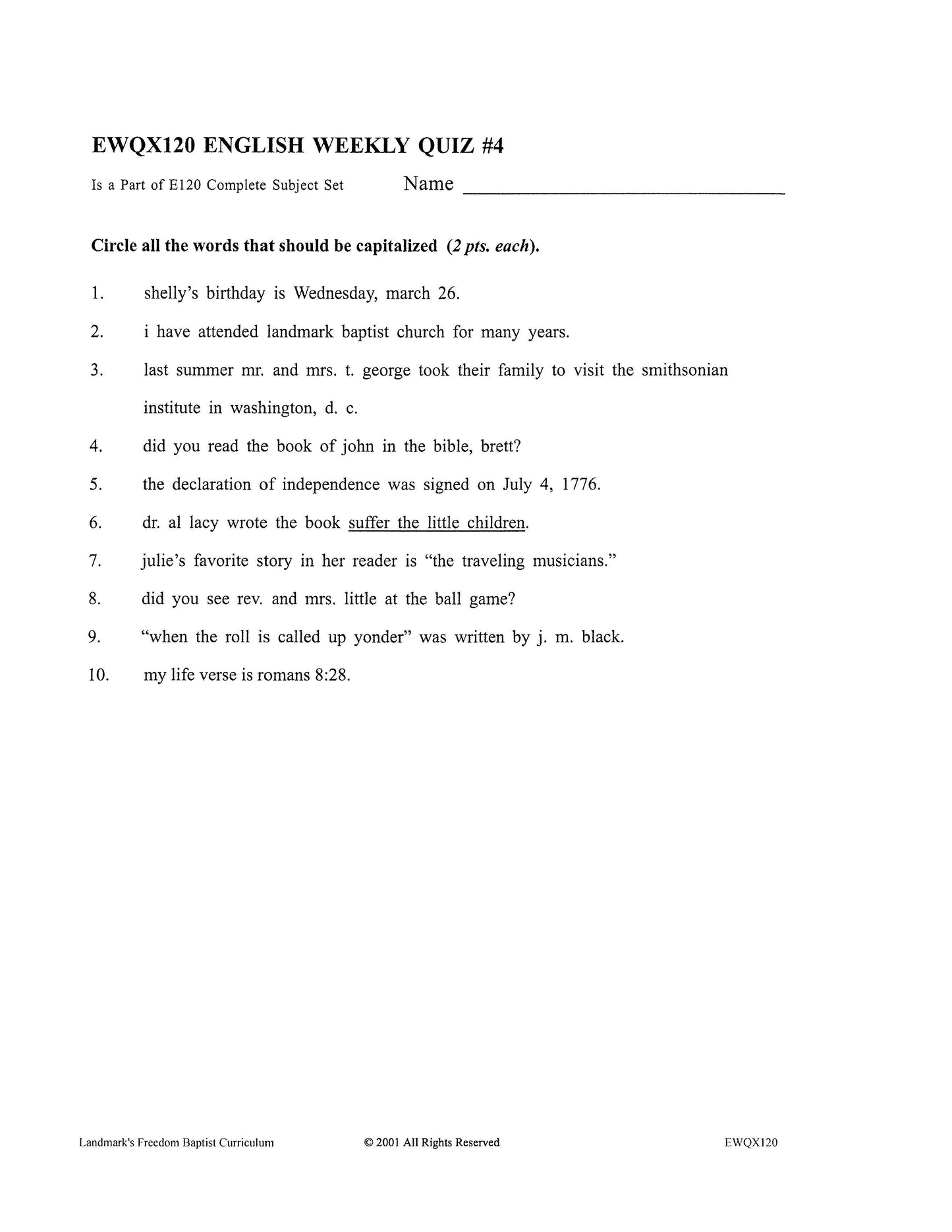 English Grade 04