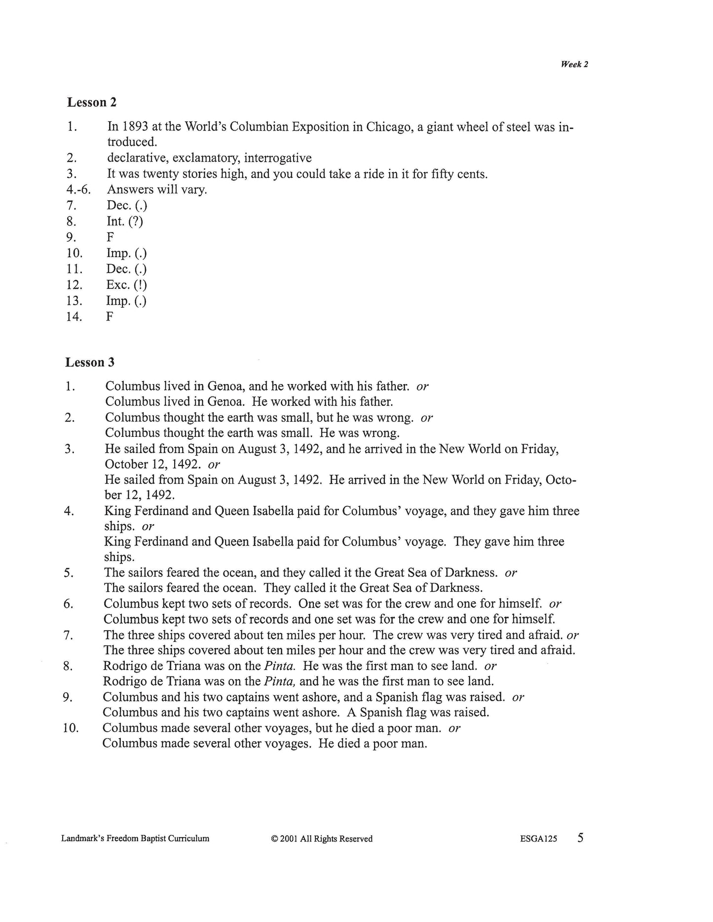 English Grade 05