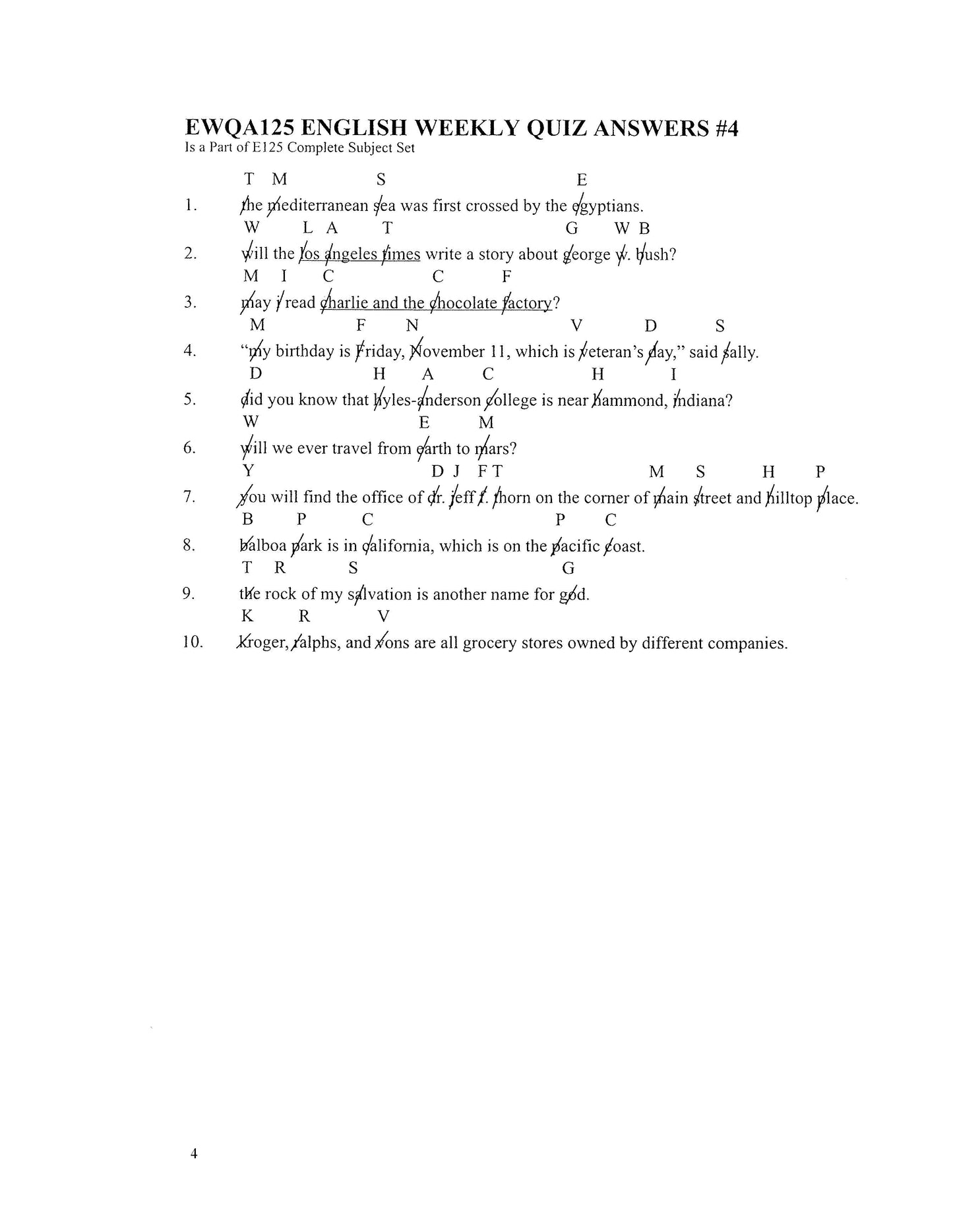 English Grade 05