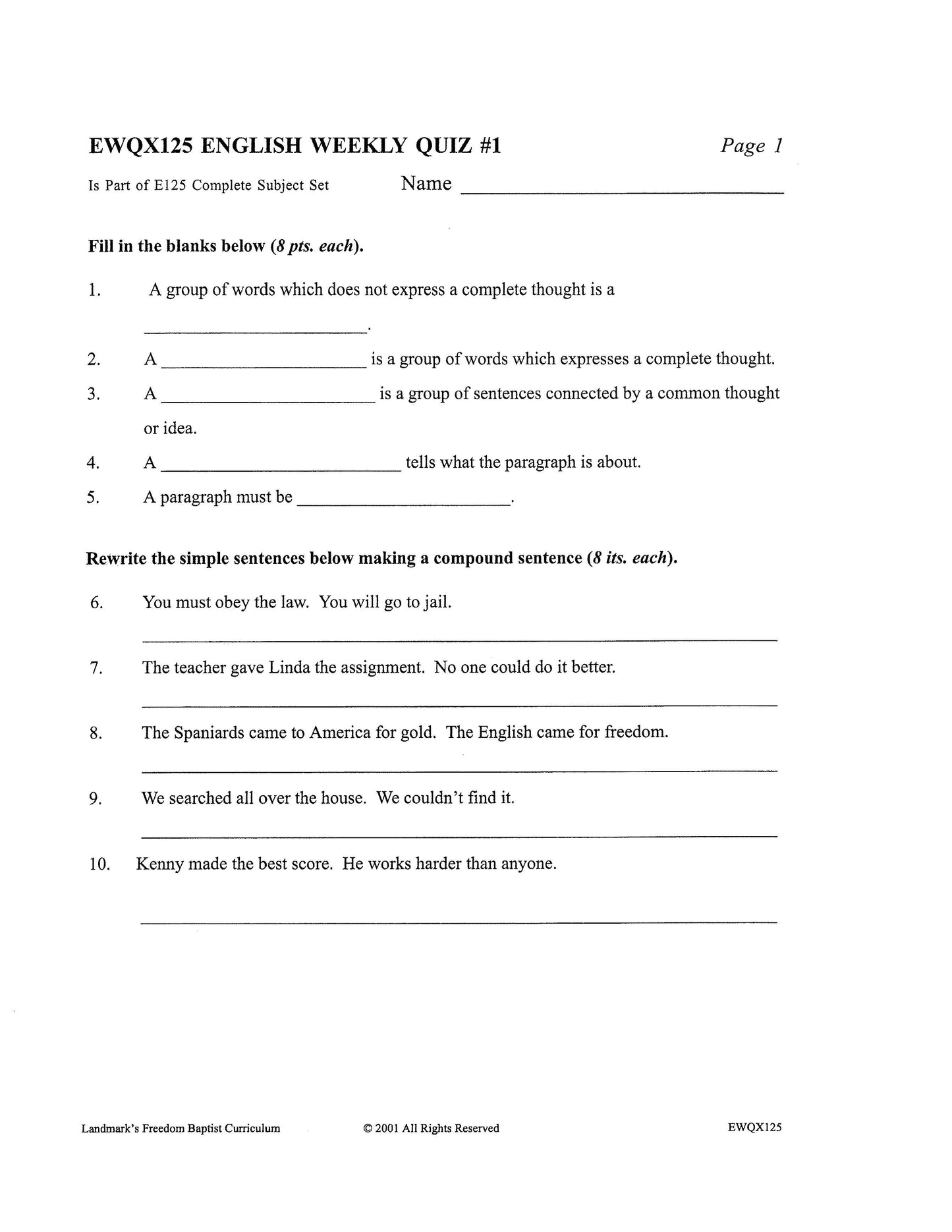 English Grade 05