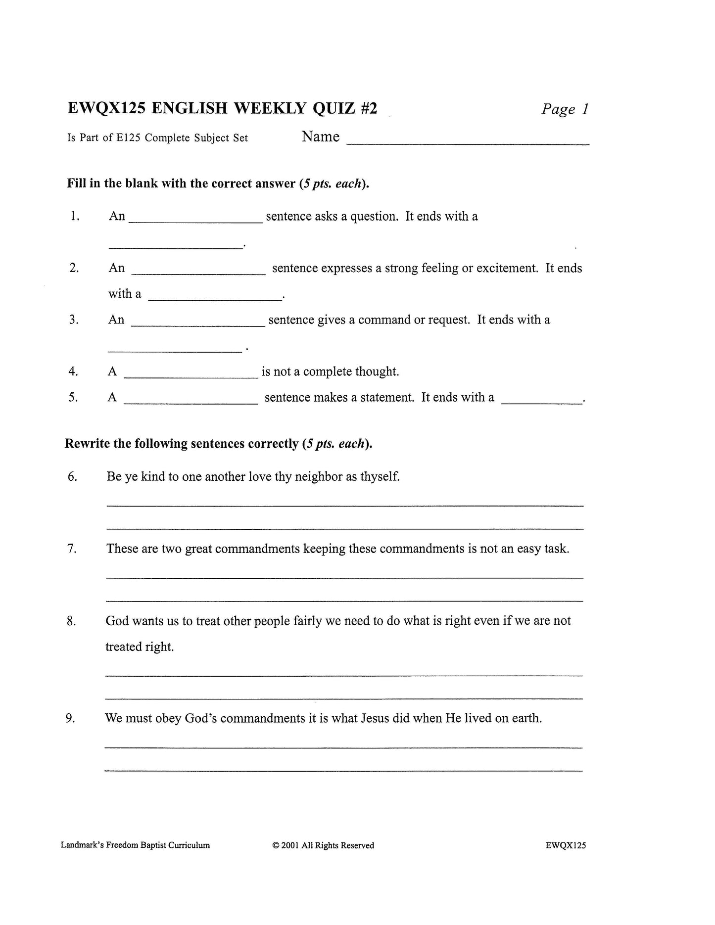 English Grade 05