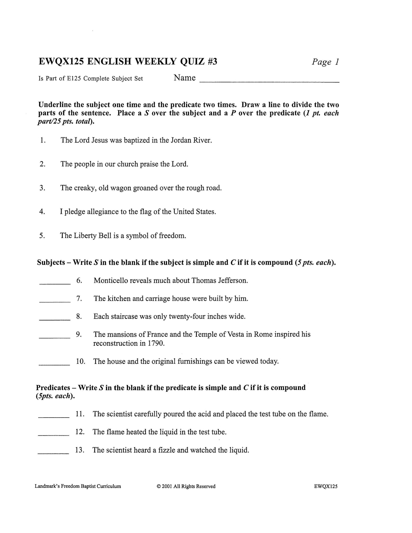 English Grade 05