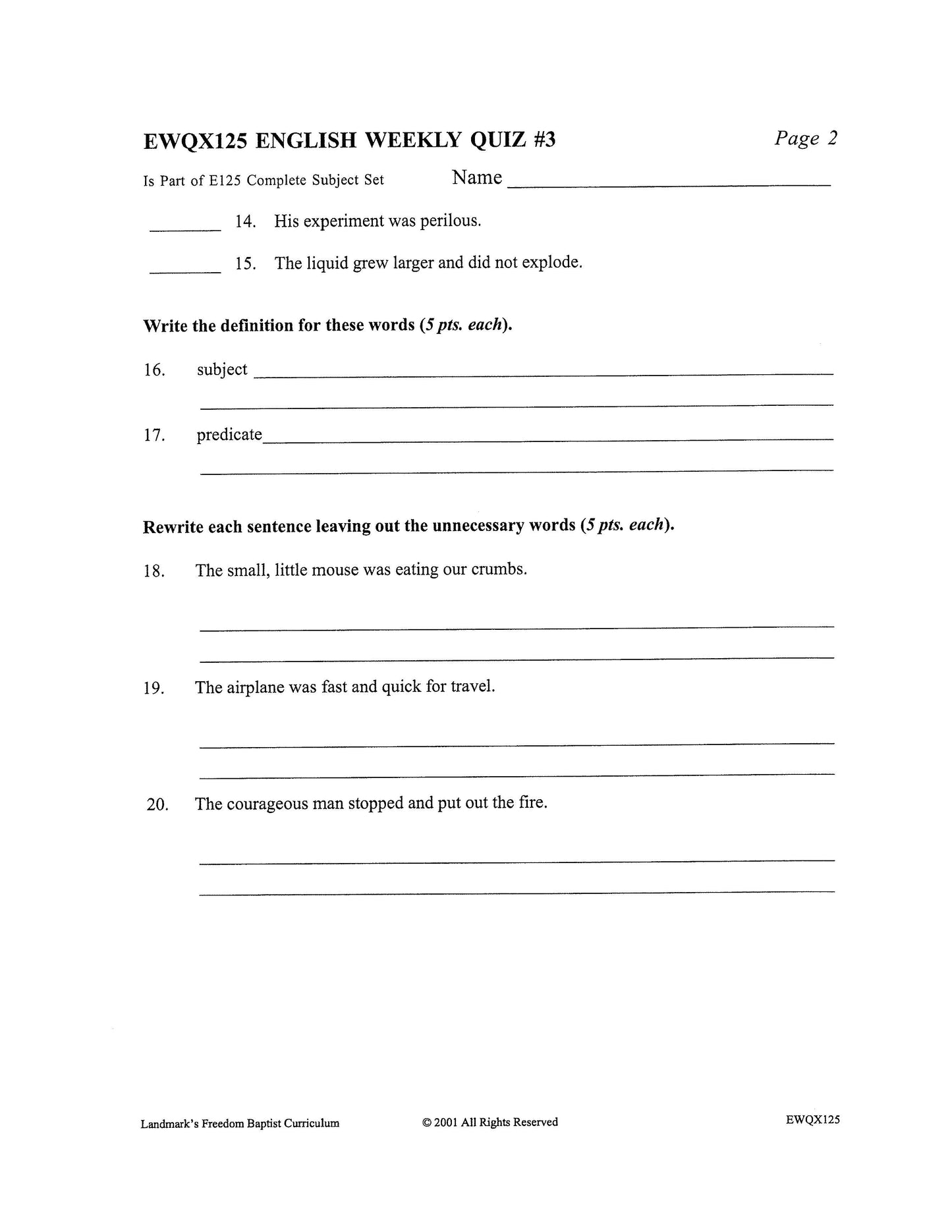 English Grade 05