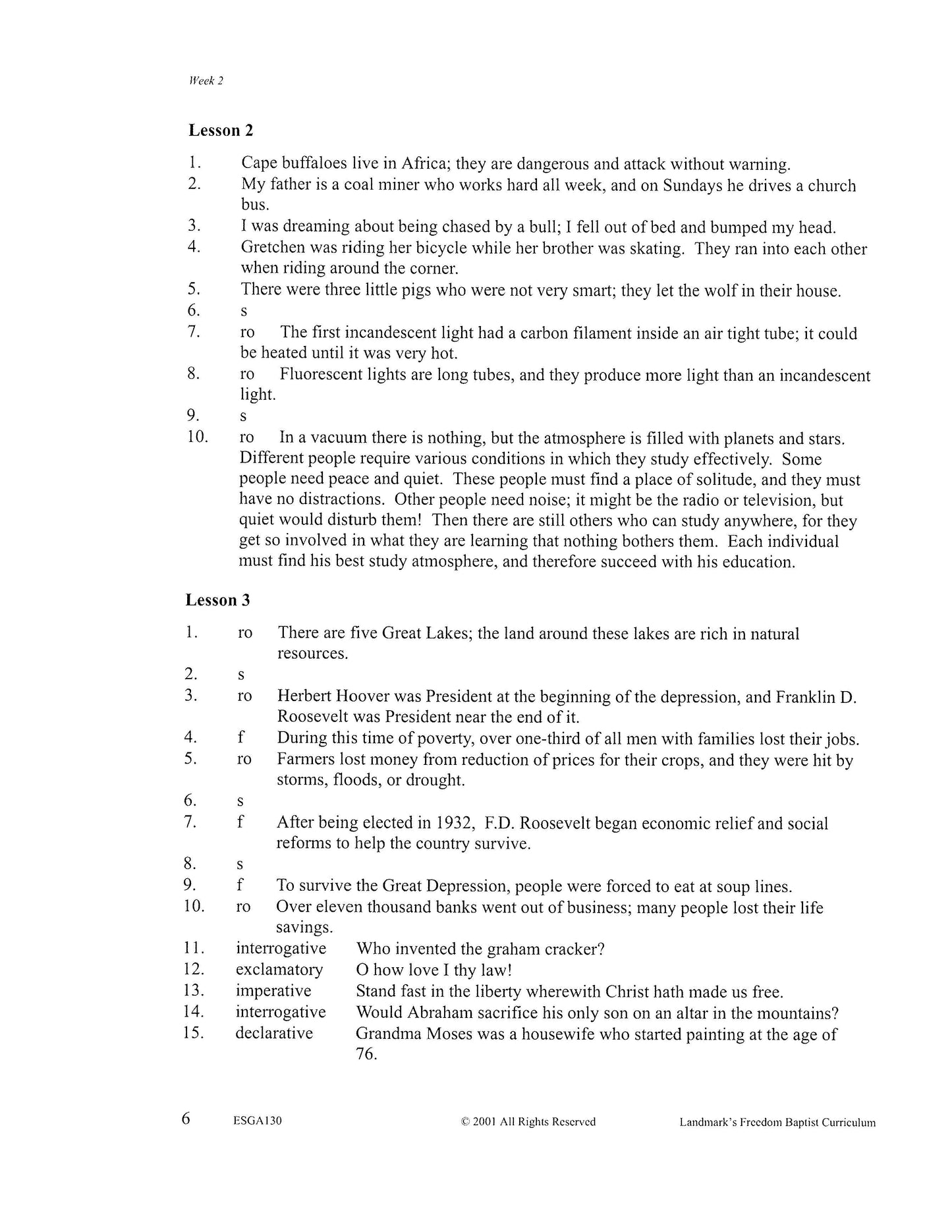 English Grade 06