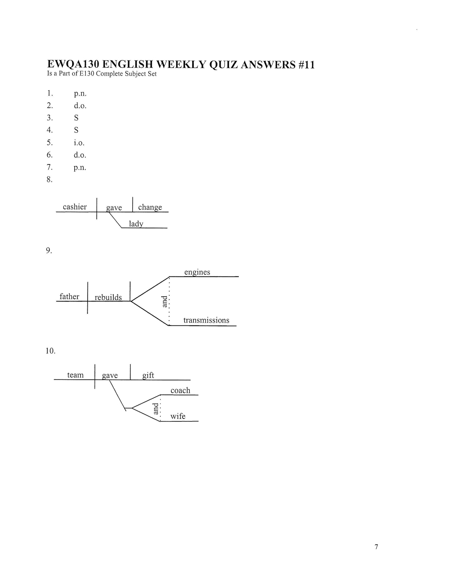 English Grade 06