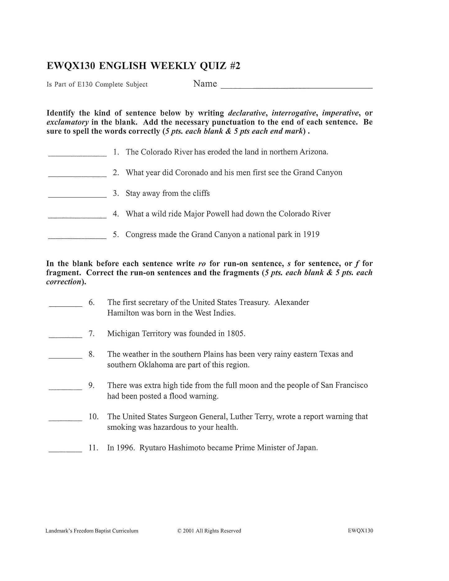 English Grade 06